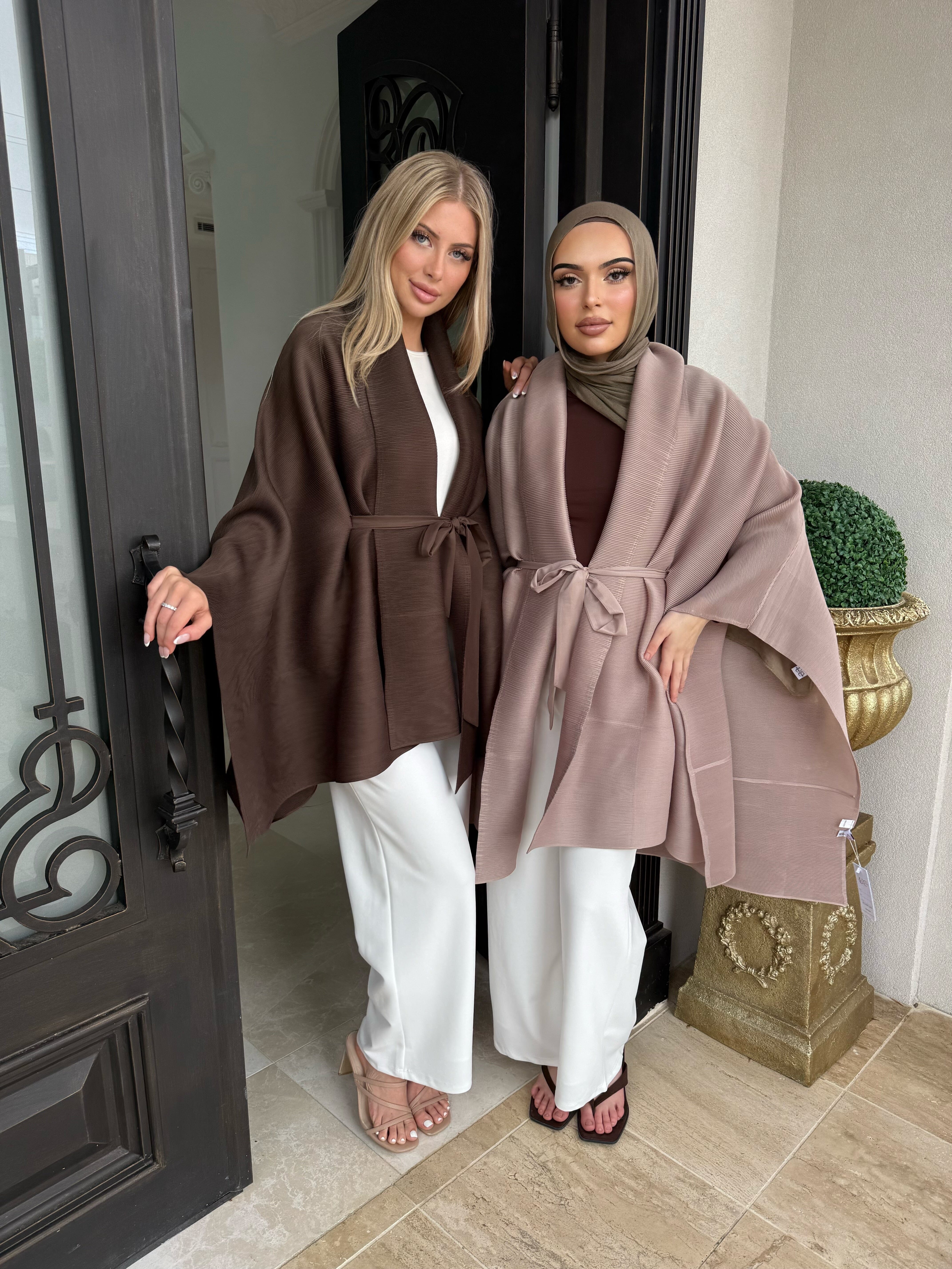 Pleated Waterfall Cape
