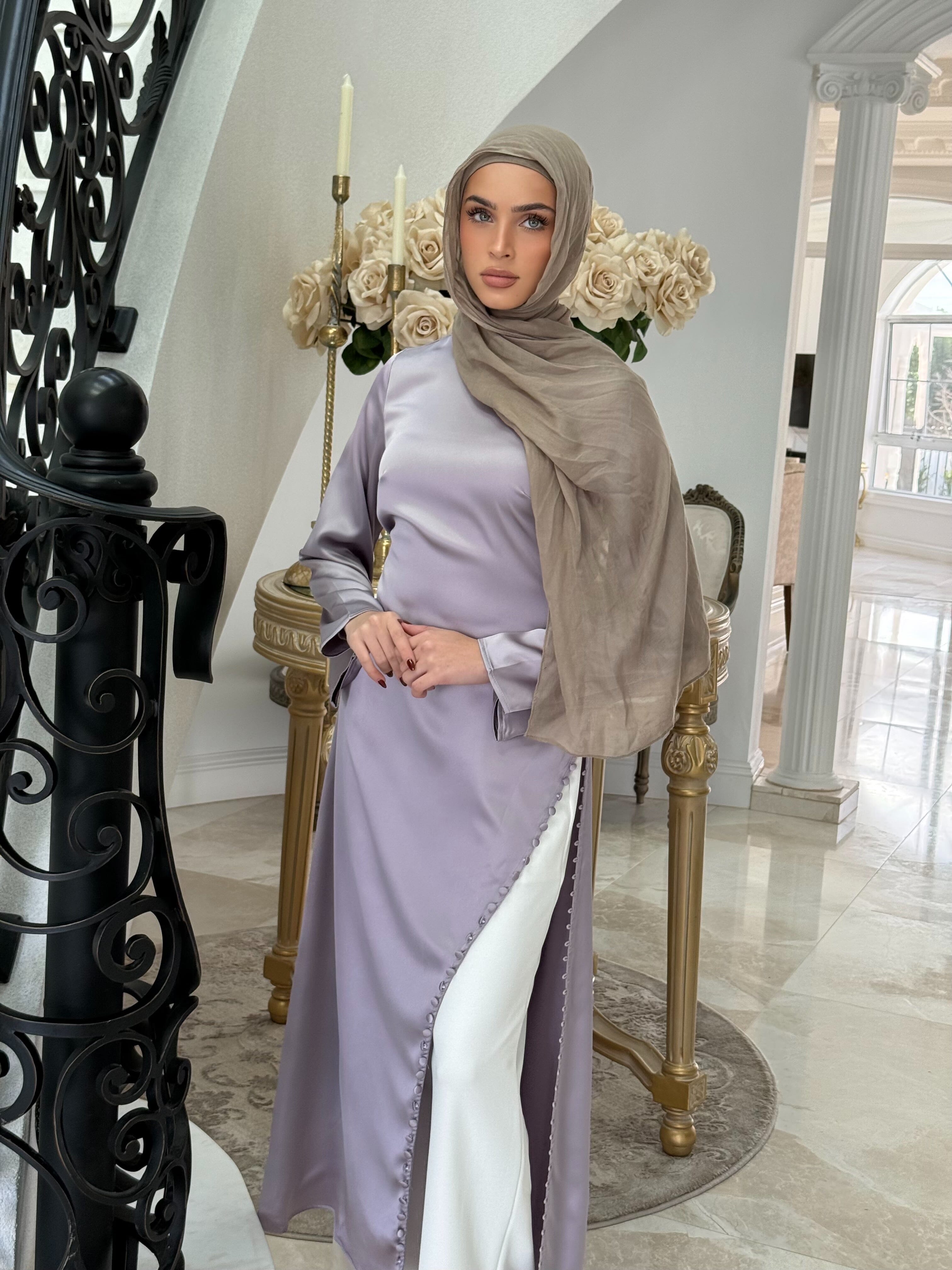Satin Button Split Tunic