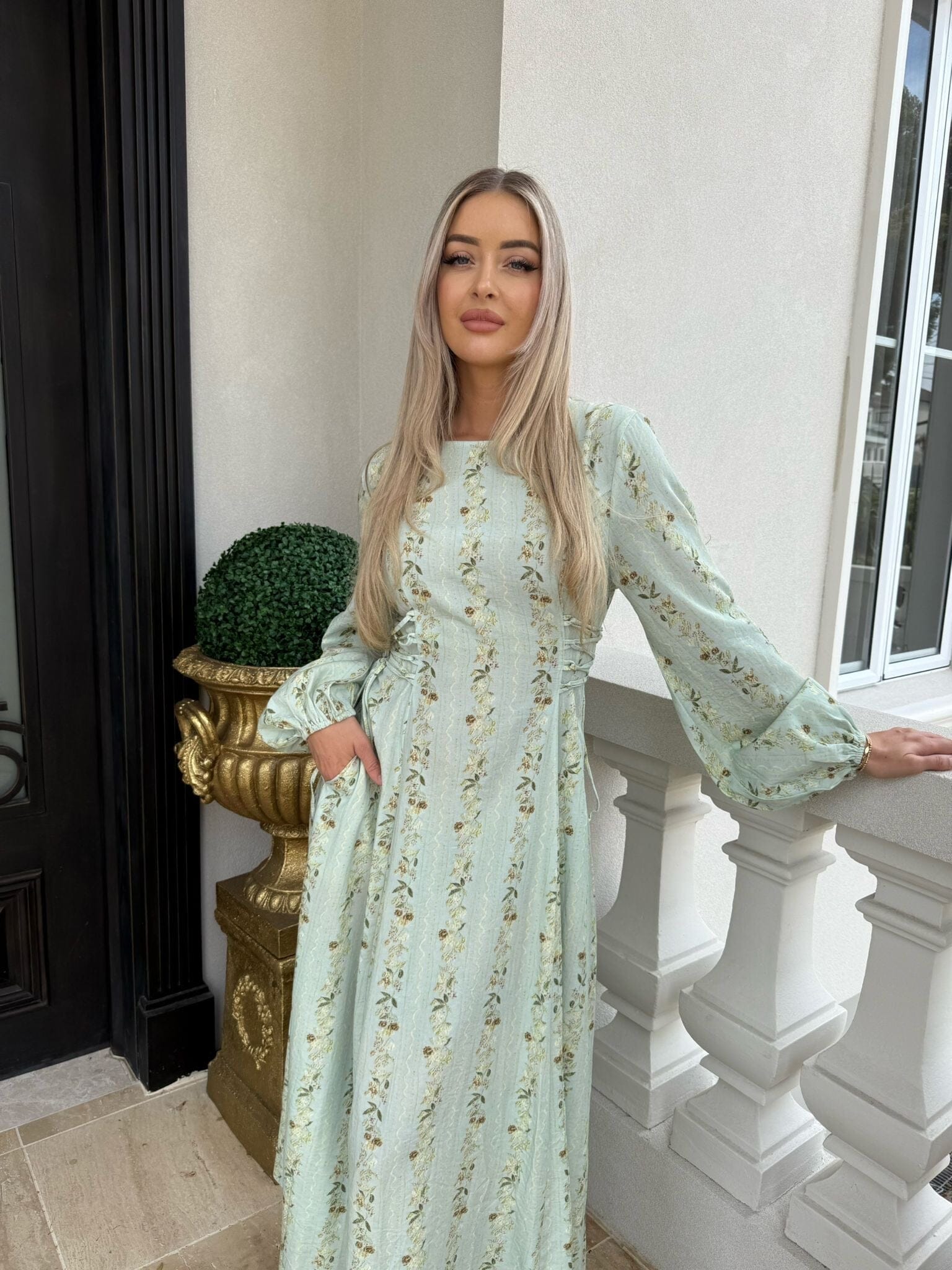 Mini Rose Mint Dress