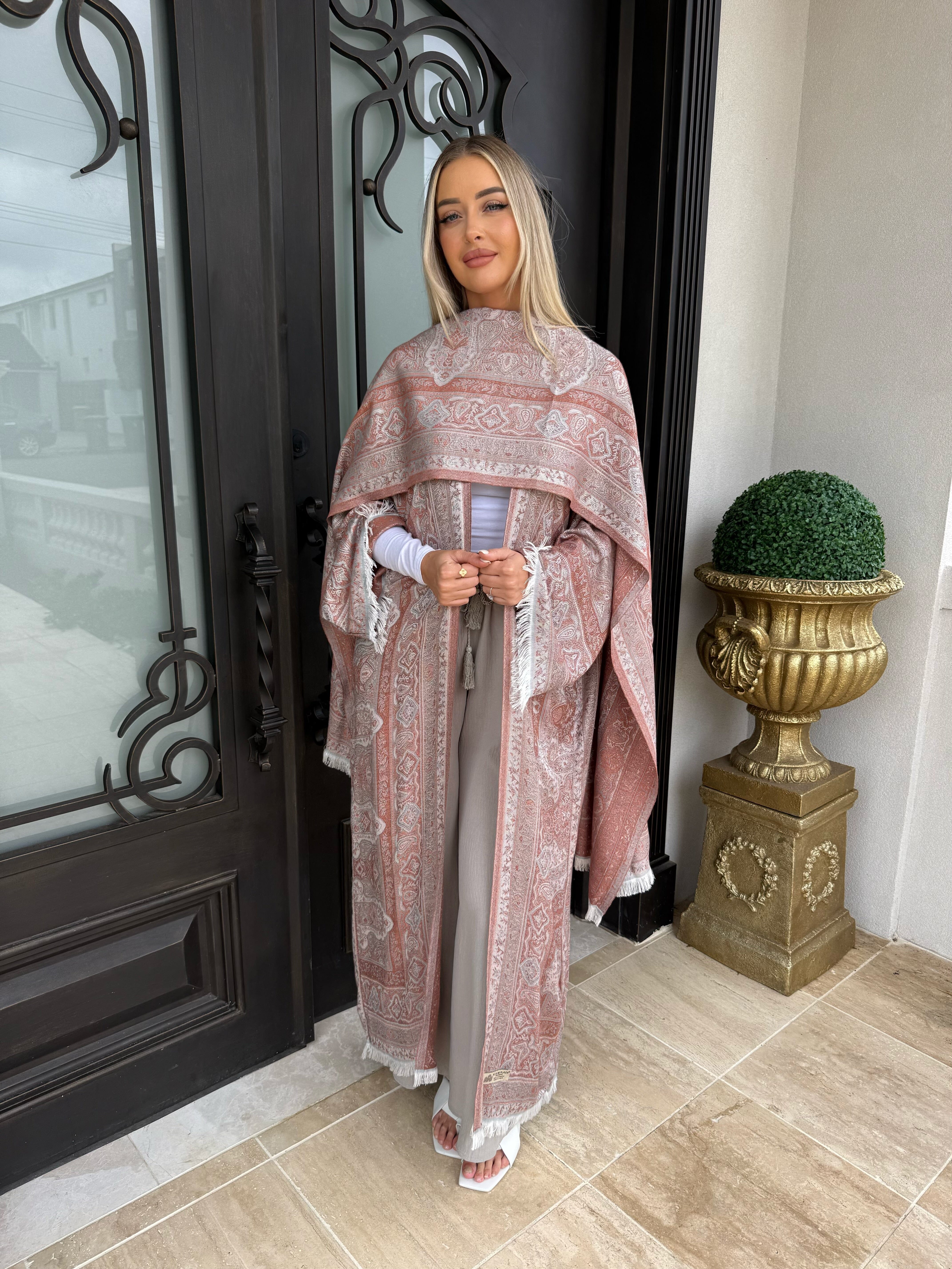 Peach Pashmina Set