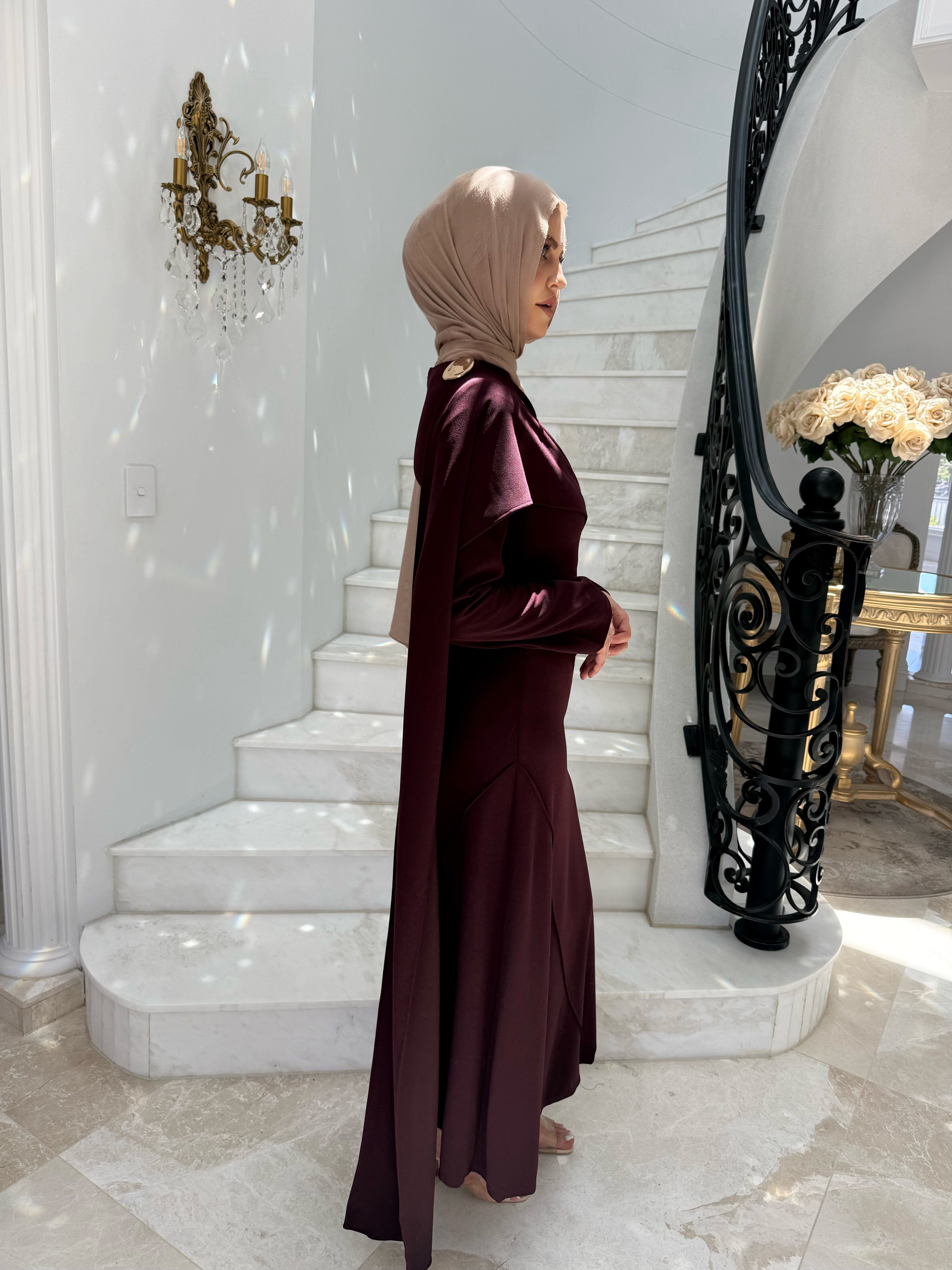 Drape Brooch Dress