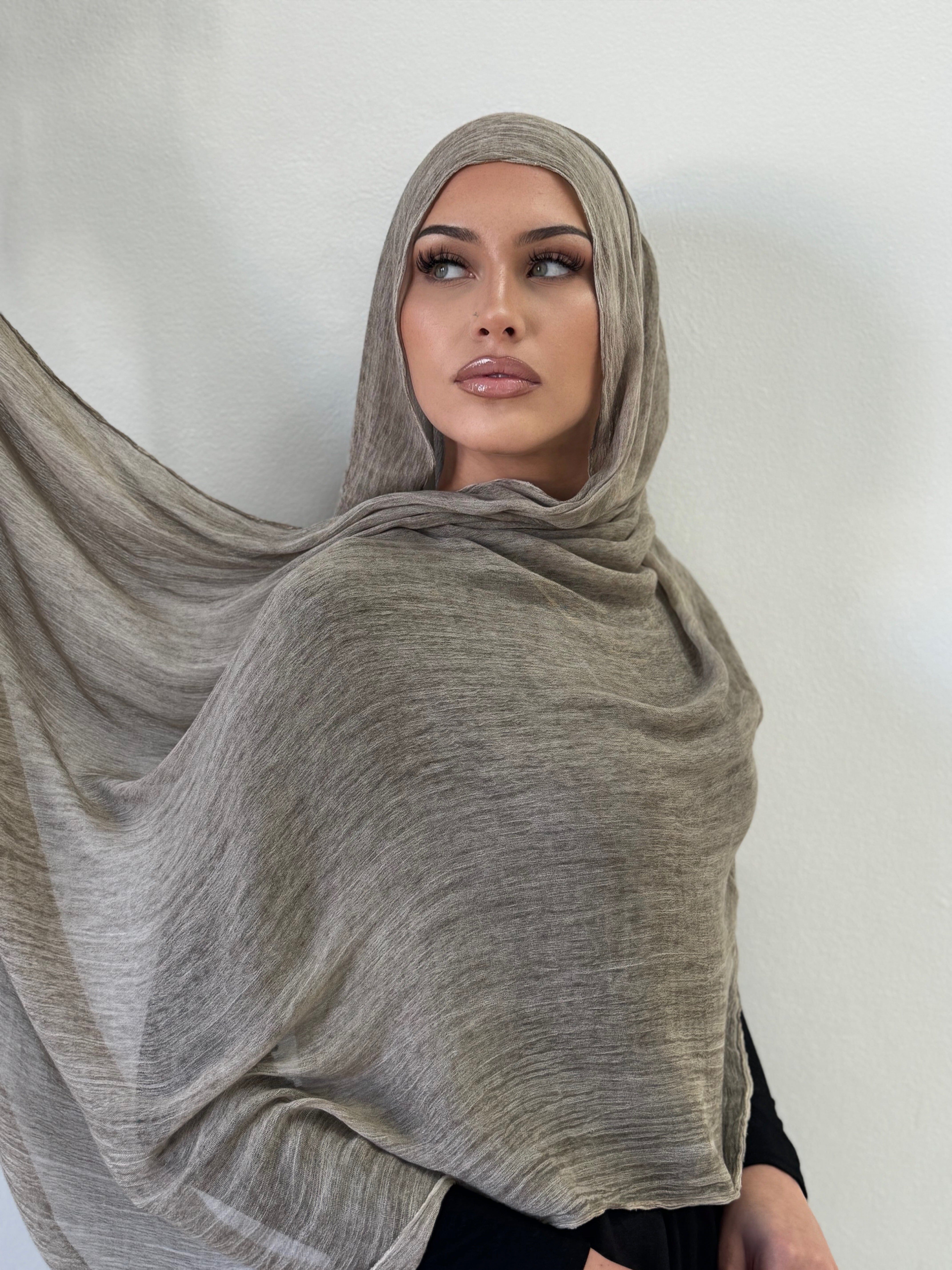 Bone Pleated Shawl