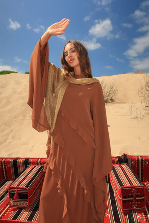 Al Sahara Ruffle Abaya