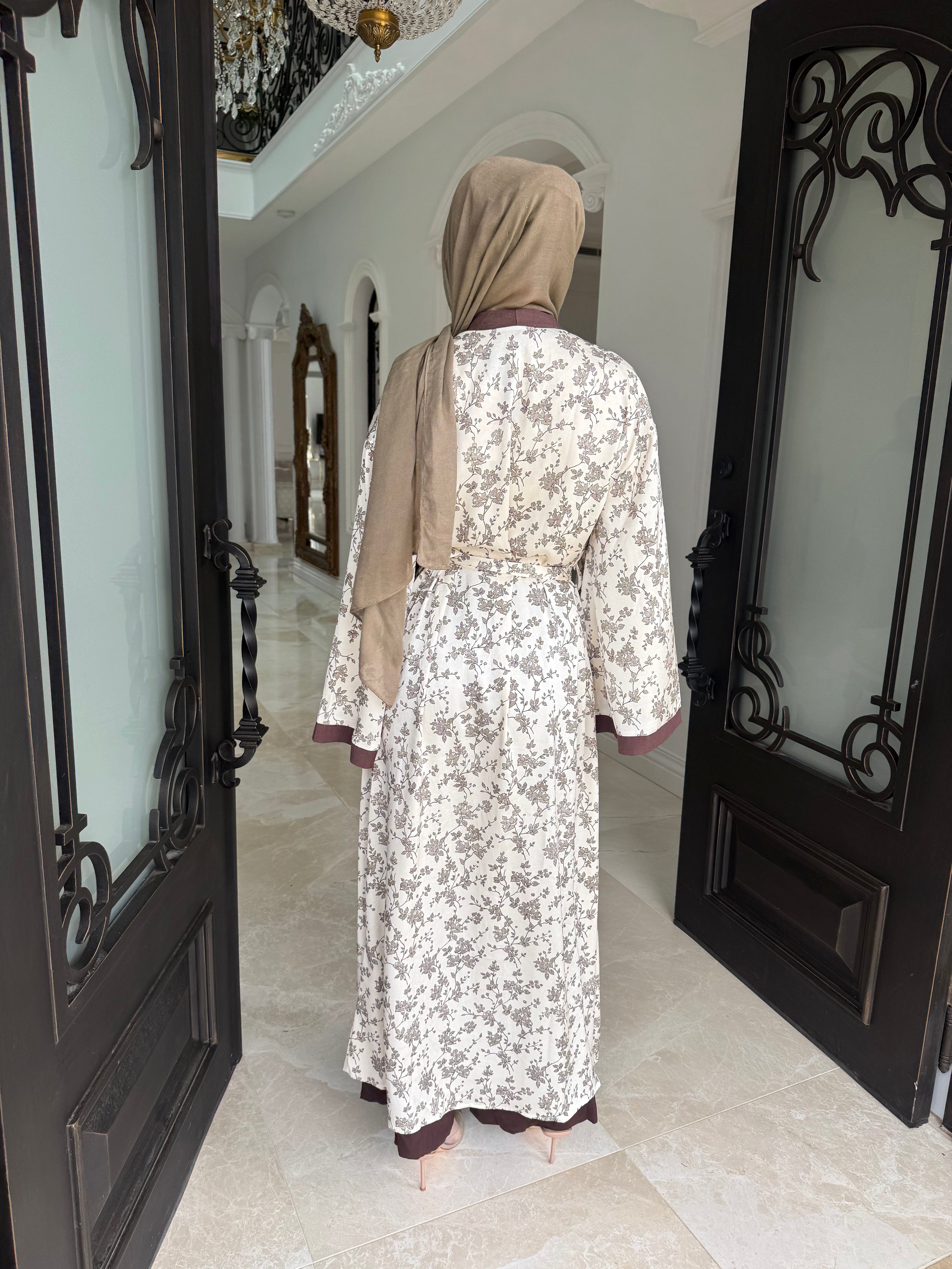 Soft Floral Abaya