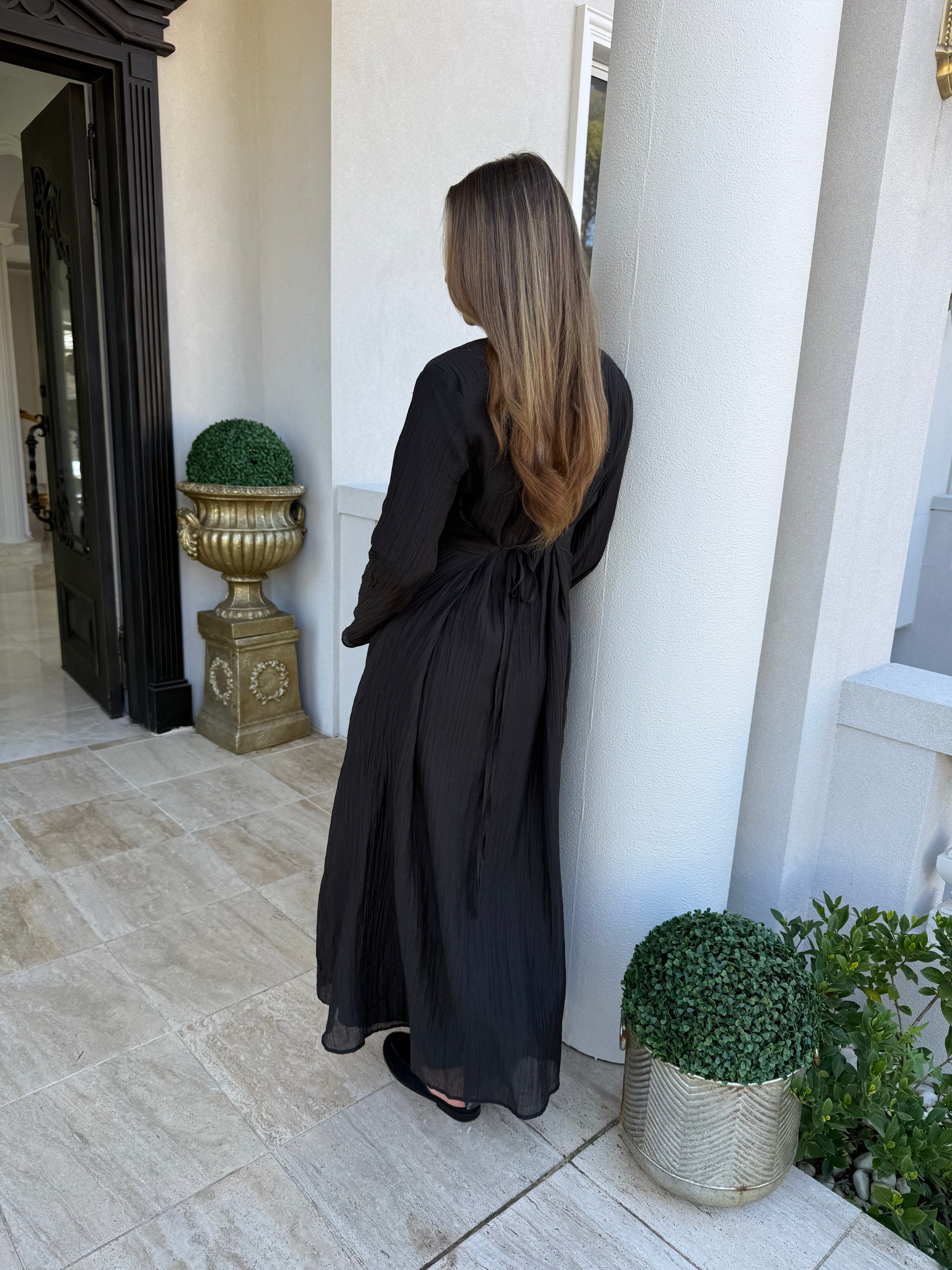 Crinkle Belle Sleeve Dress