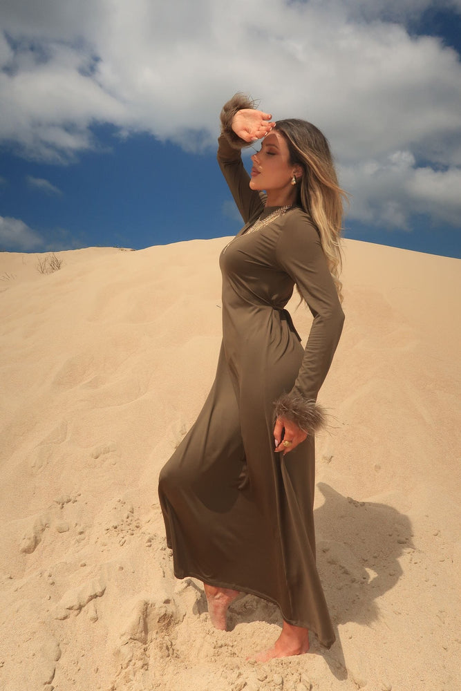 Al Sahara Feather Dress