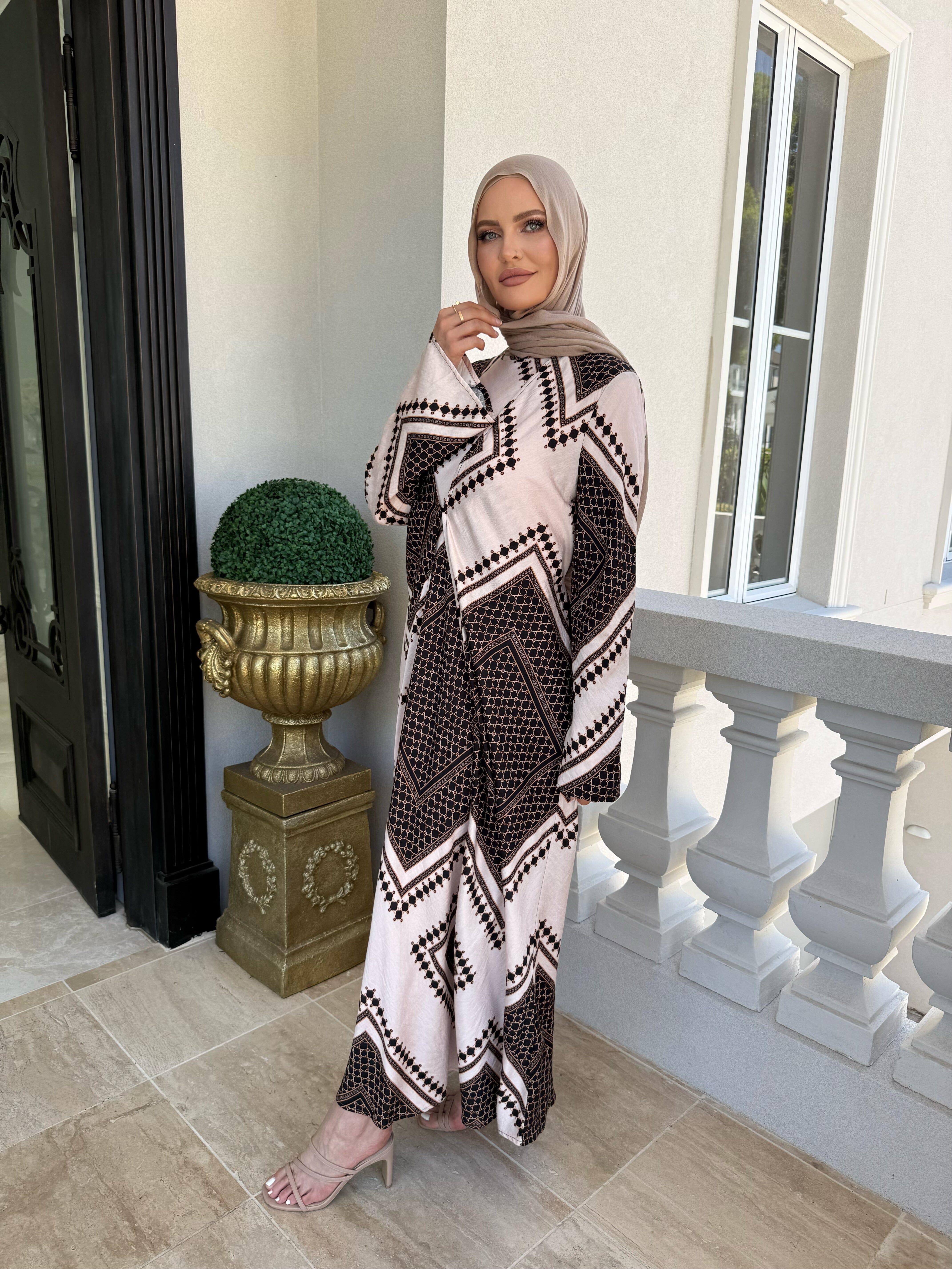 Coffee Abaya Set