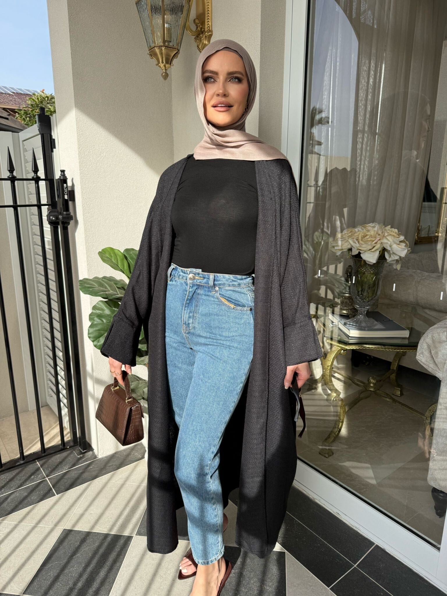 Tweed Abaya Kimono