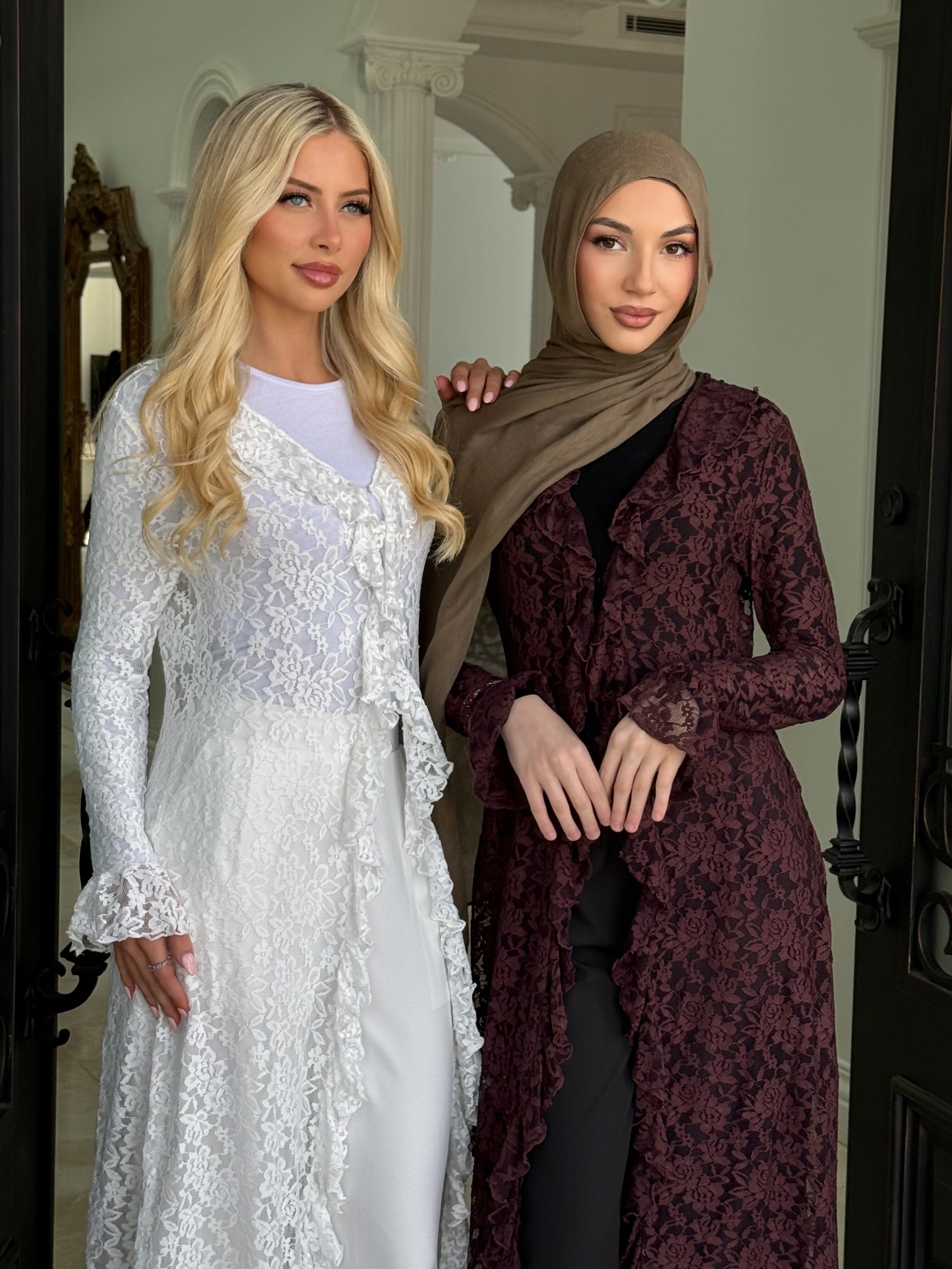 Lace Ruffle Cardigan