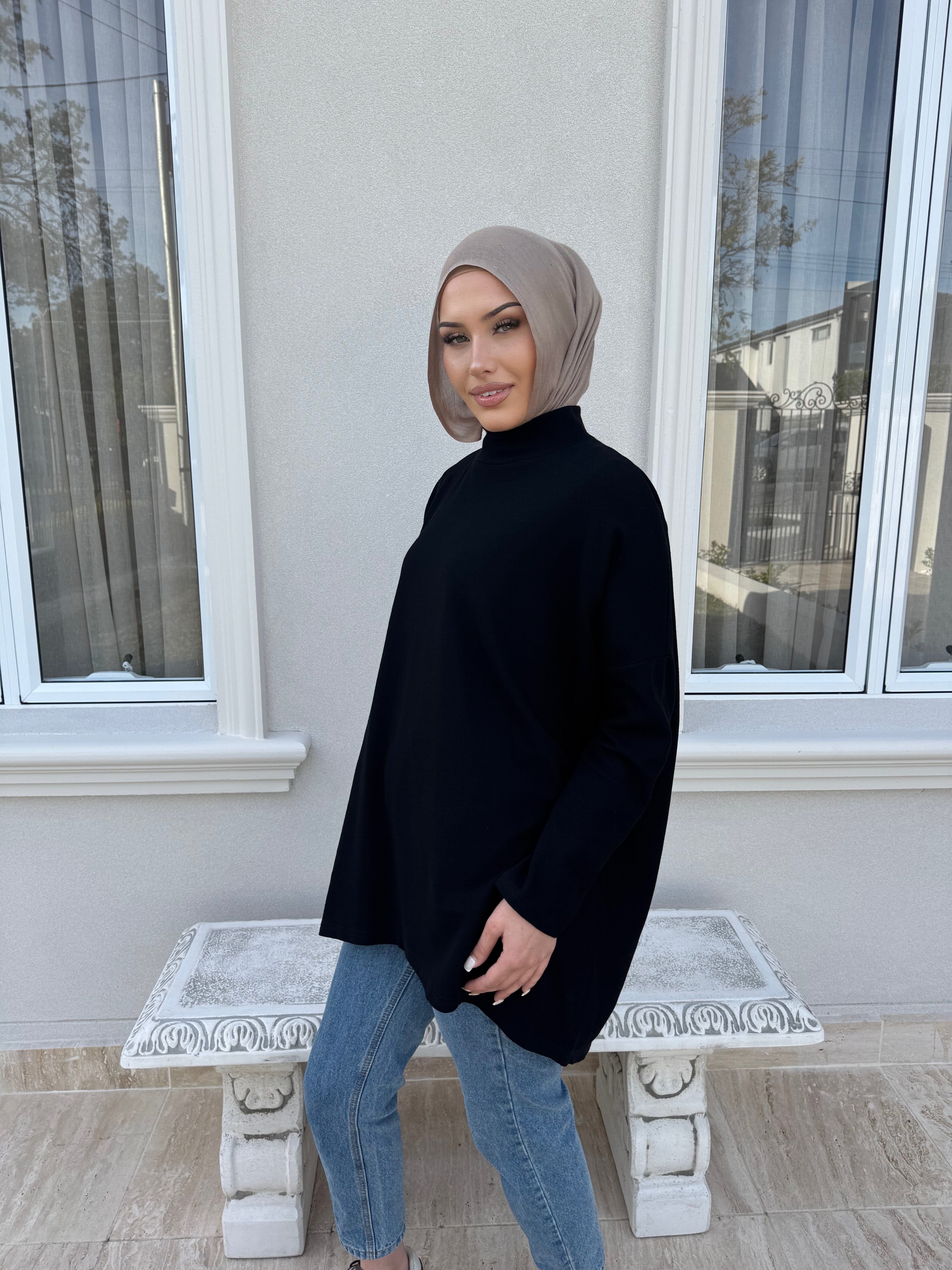 Ribbed High low jumper