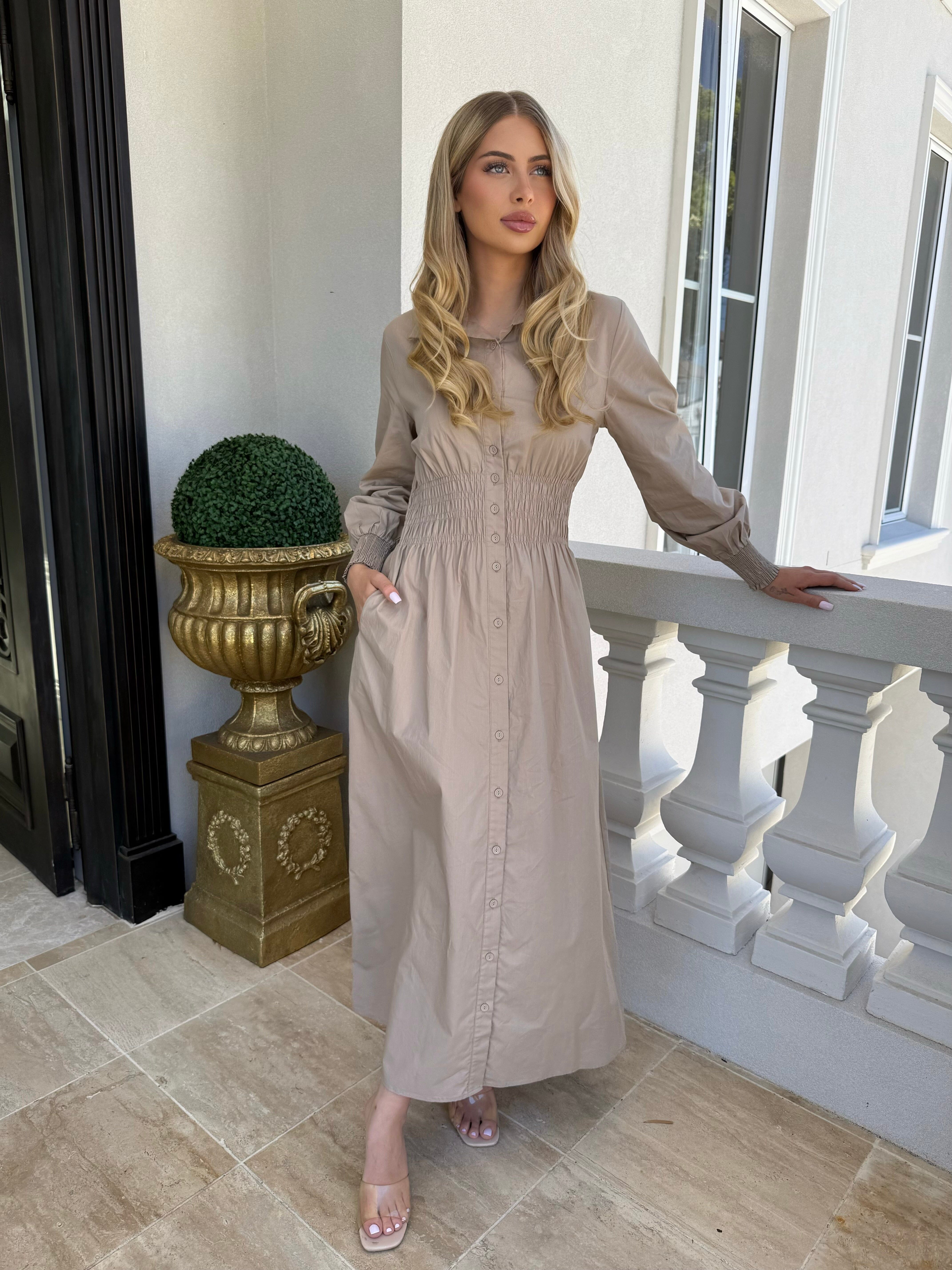 Gathered Maxi Dress