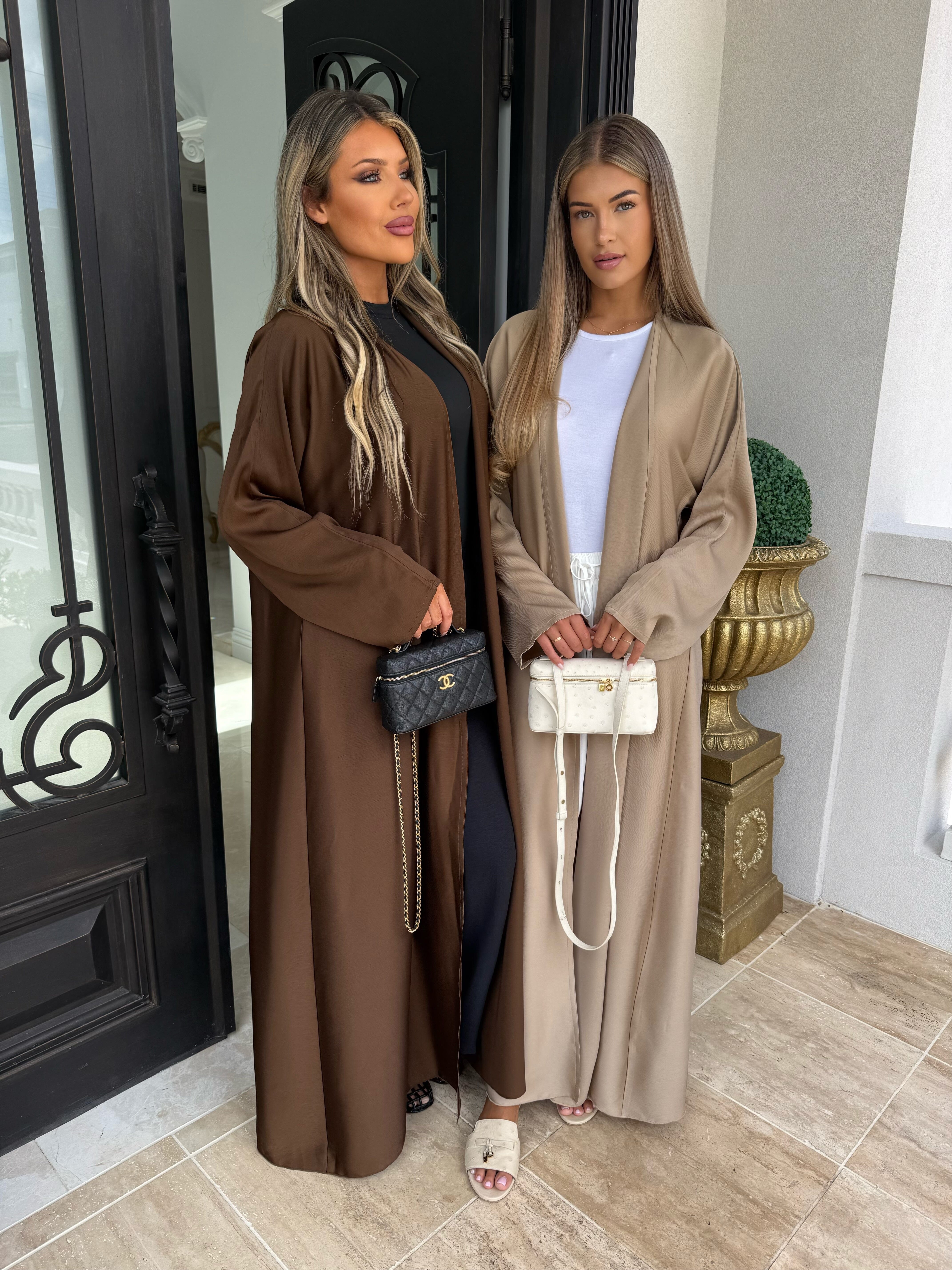 Satin Ramadan Open Abaya