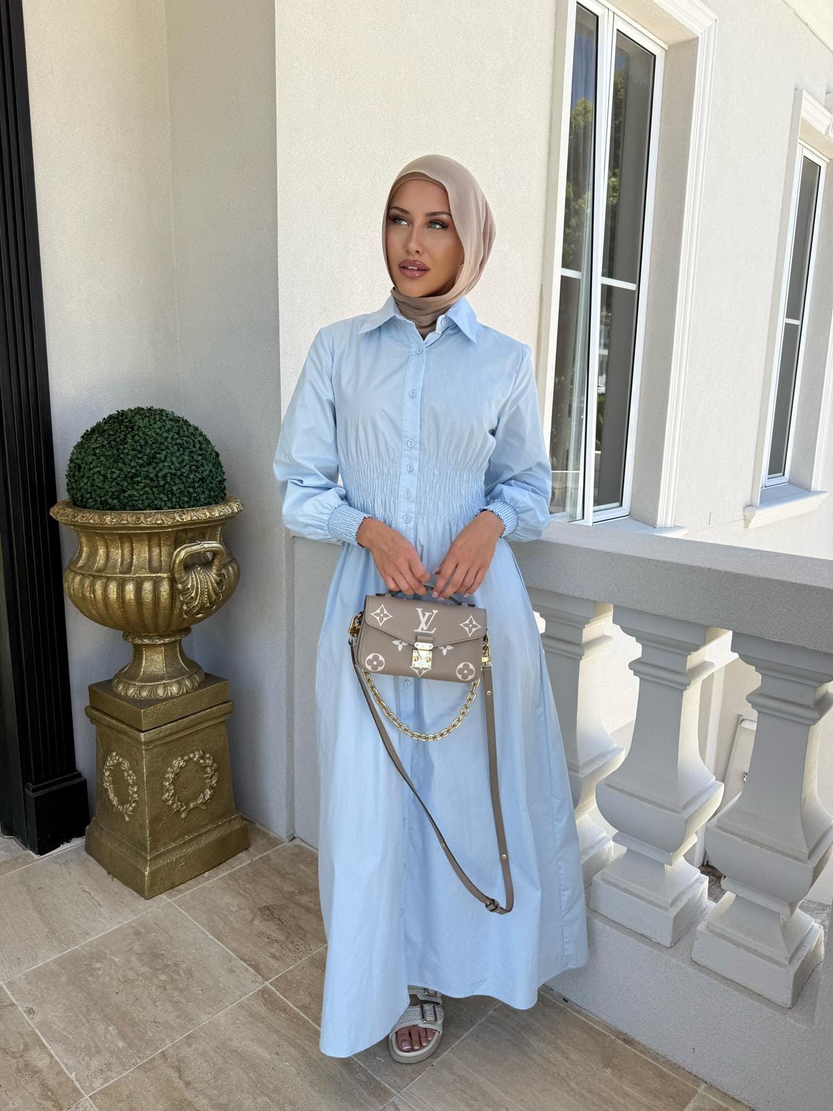 Gathered Maxi Dress