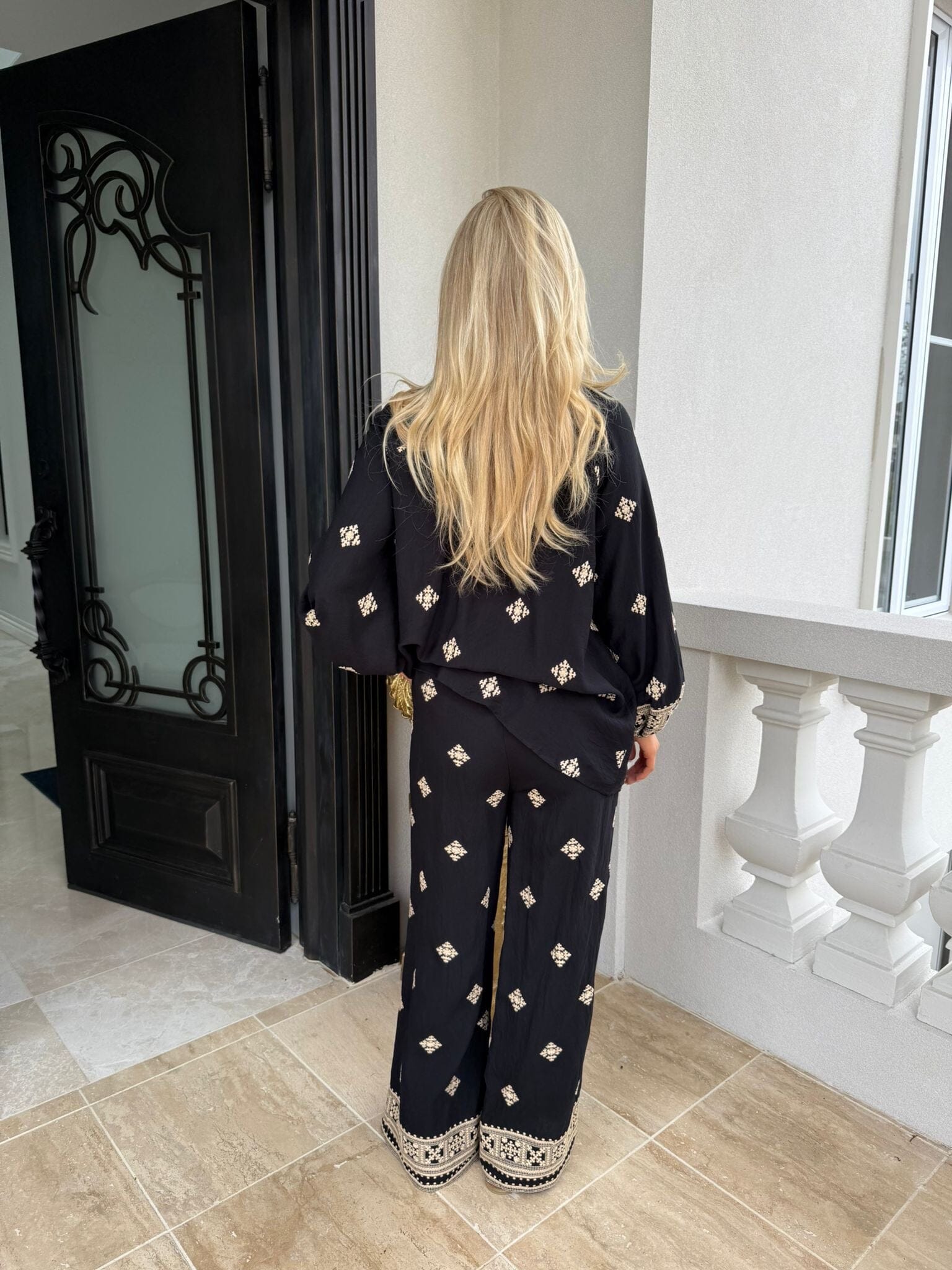 Black Embroidered Set