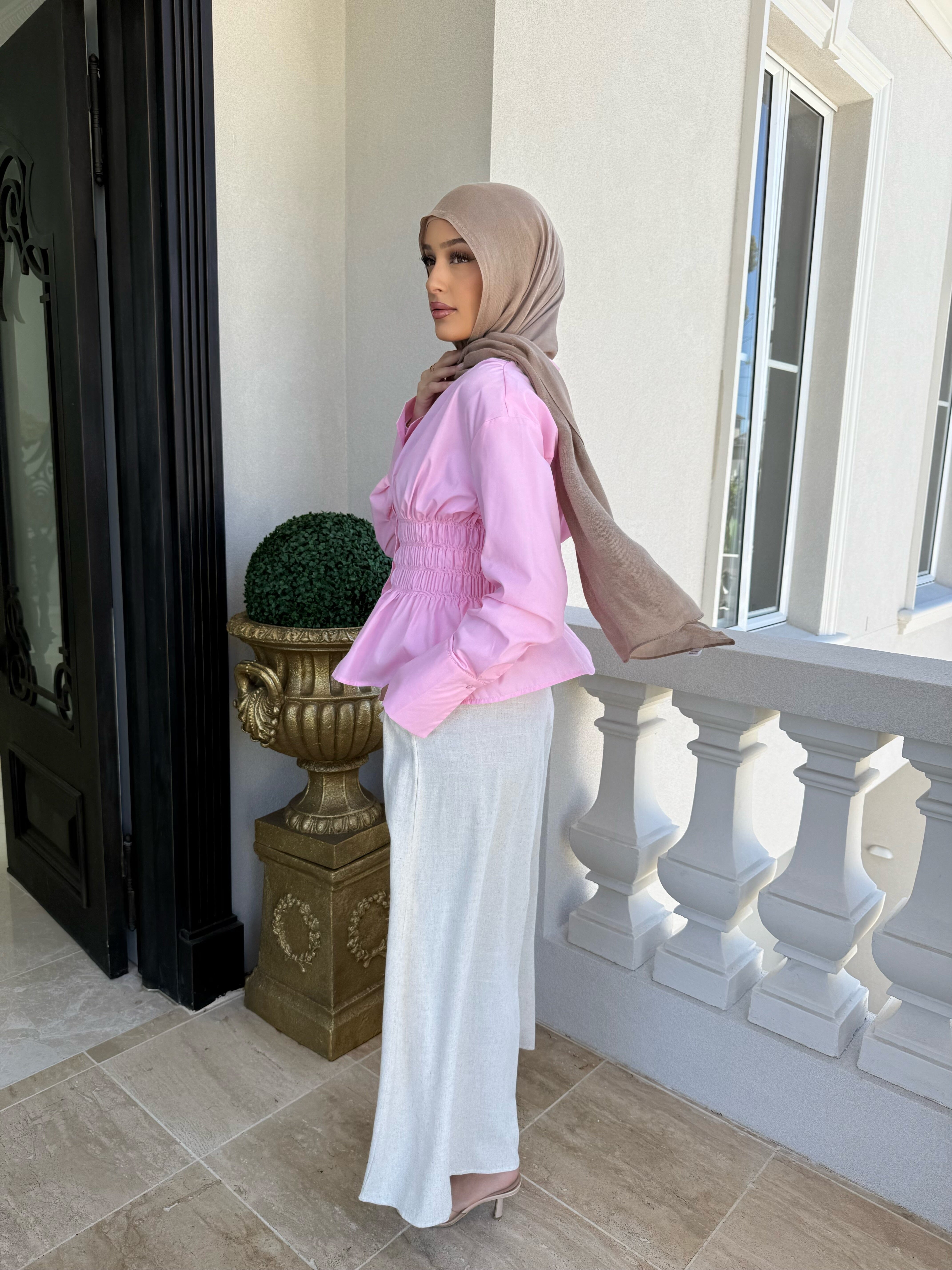 Elastic Gathered Top