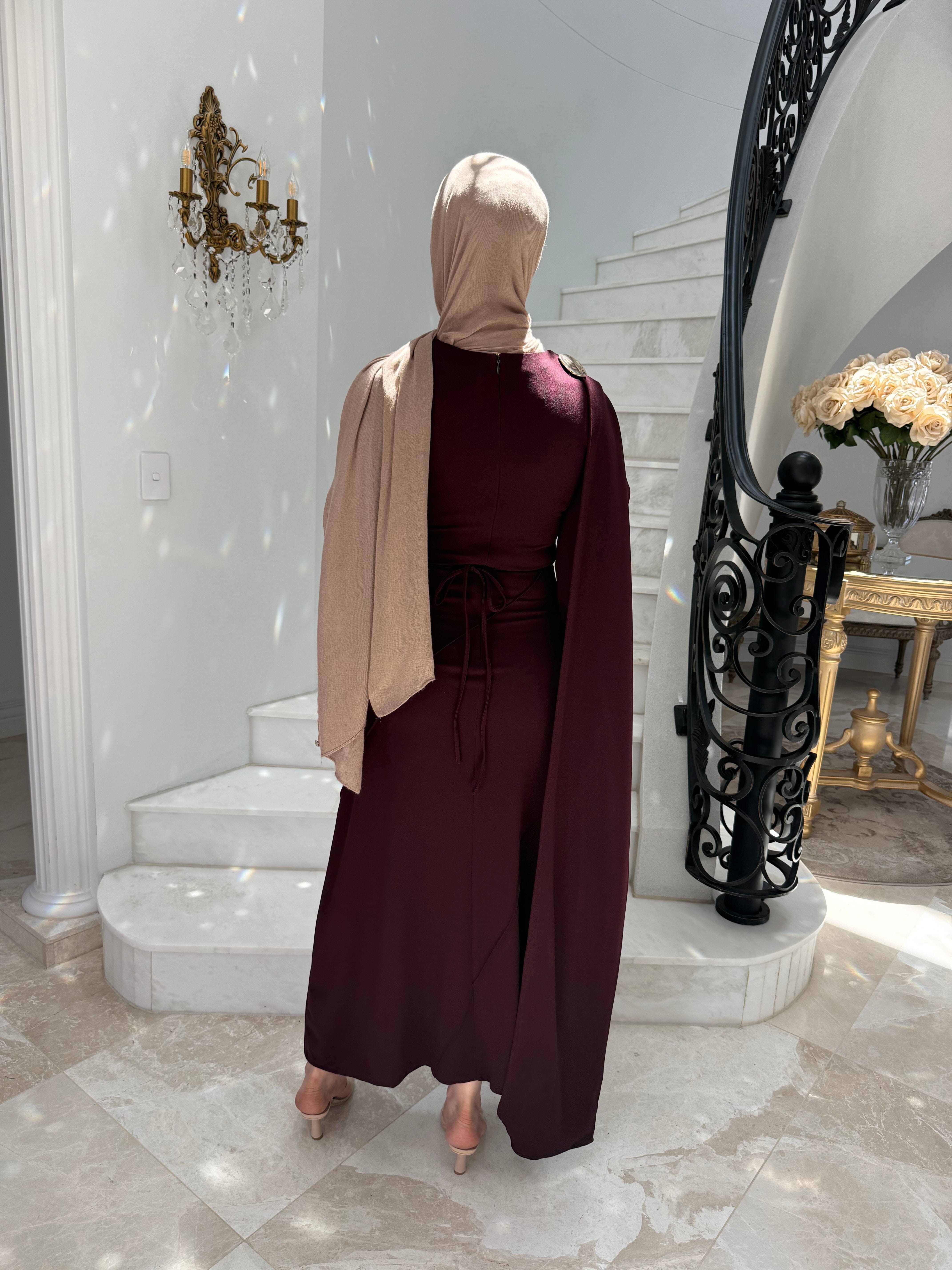 Drape Brooch Dress