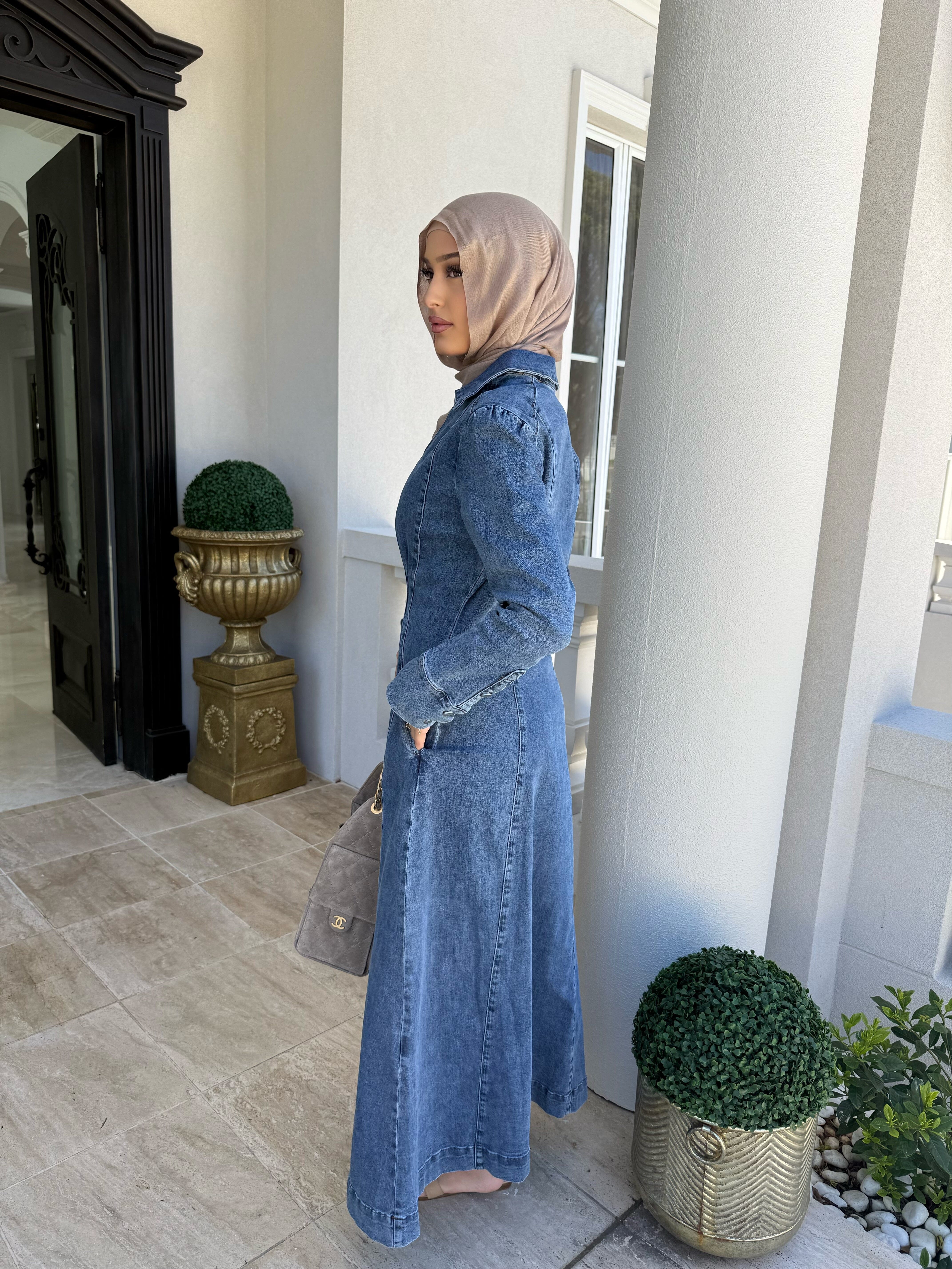 Denim Maxi Dress