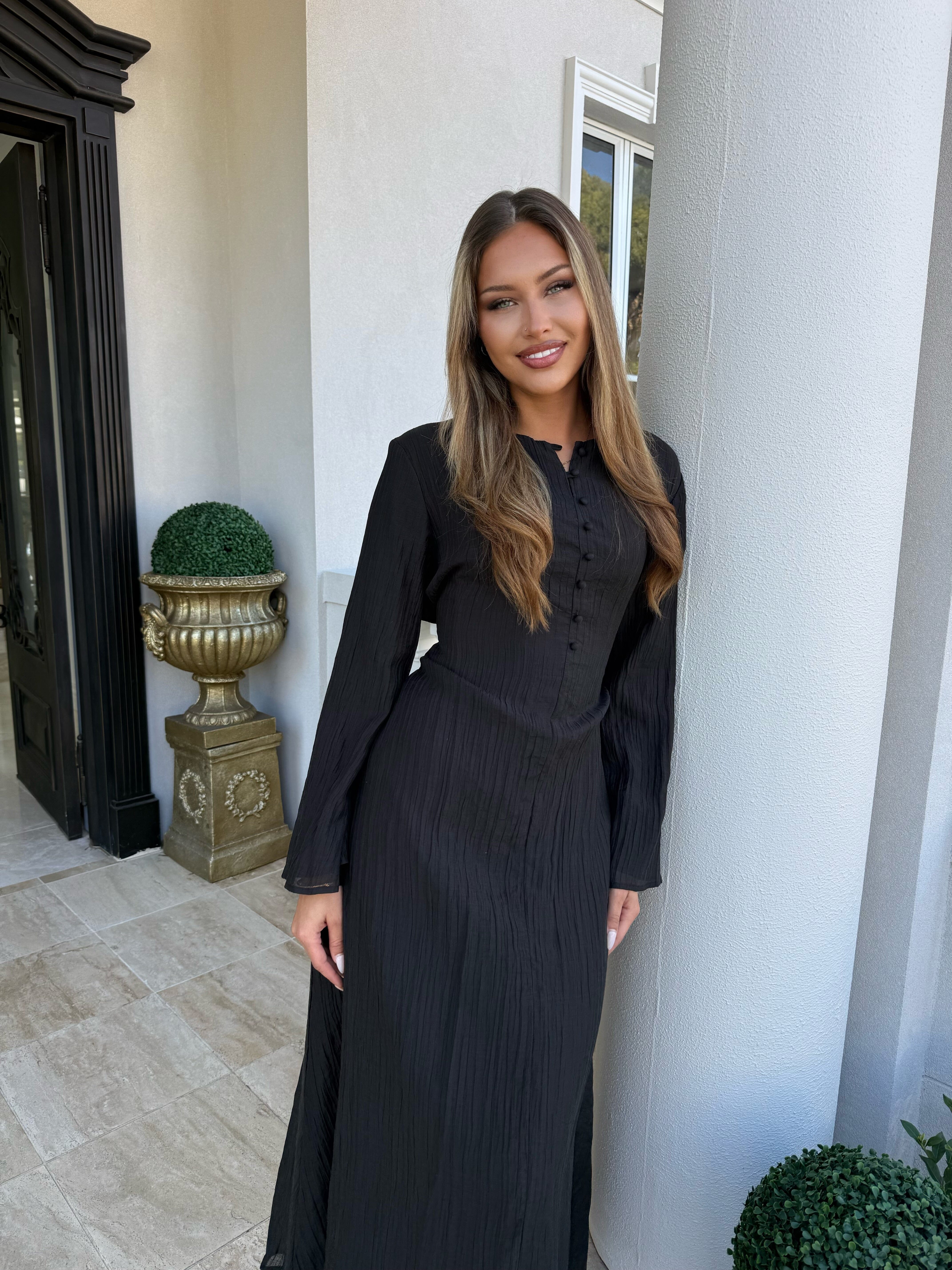 Crinkle Belle Sleeve Dress