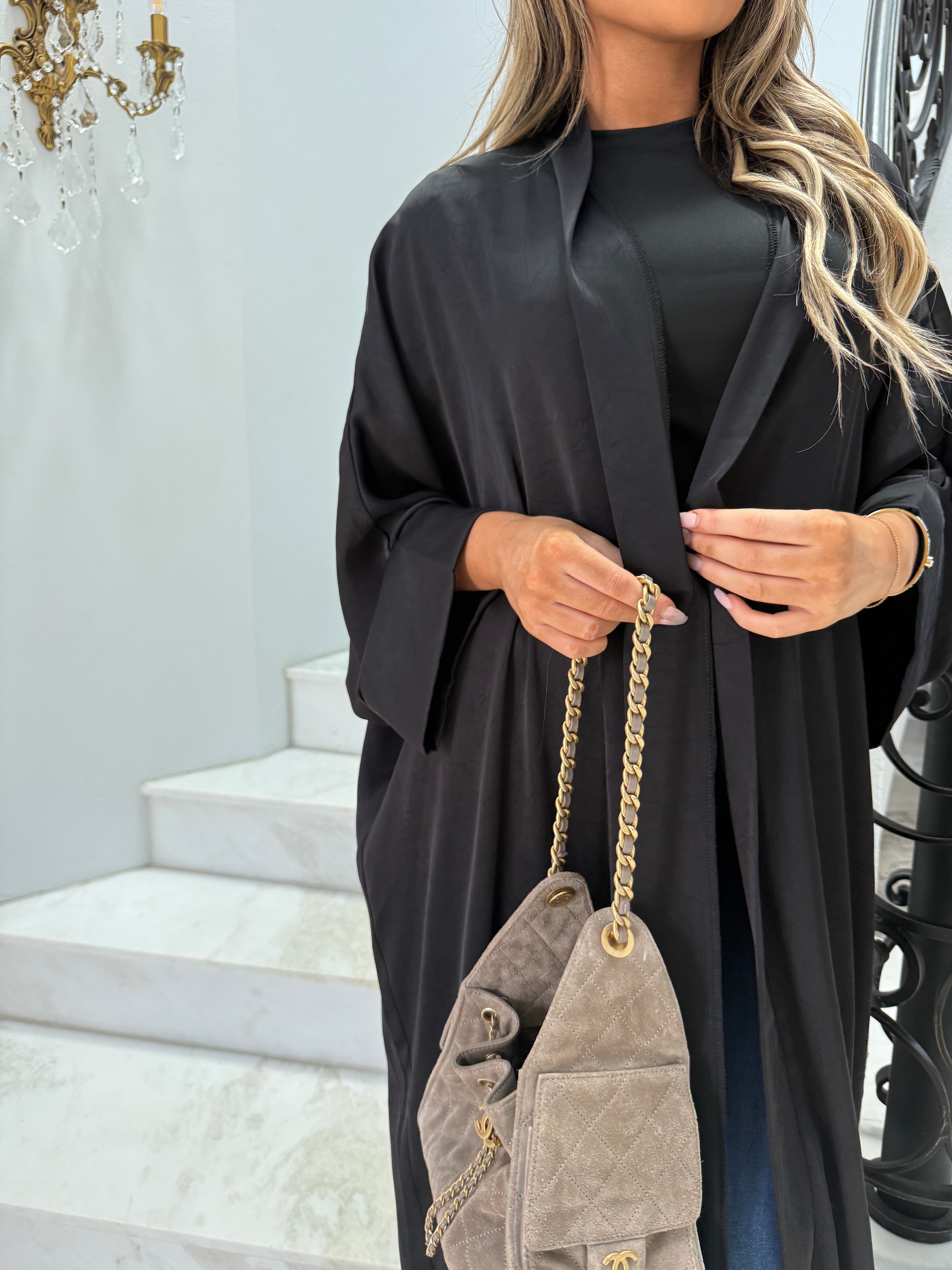 Textured Open Abaya
