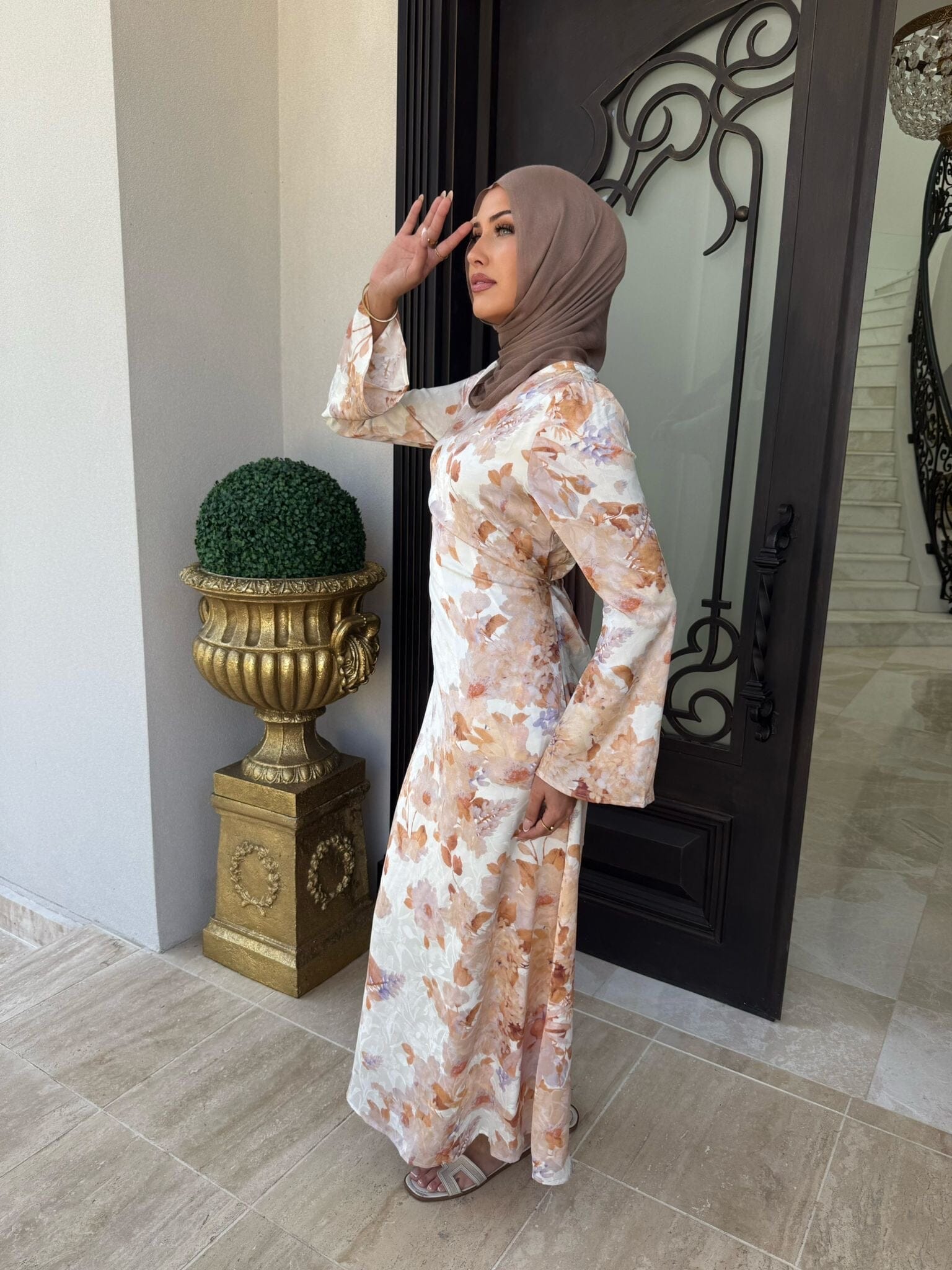 White Floral Dress