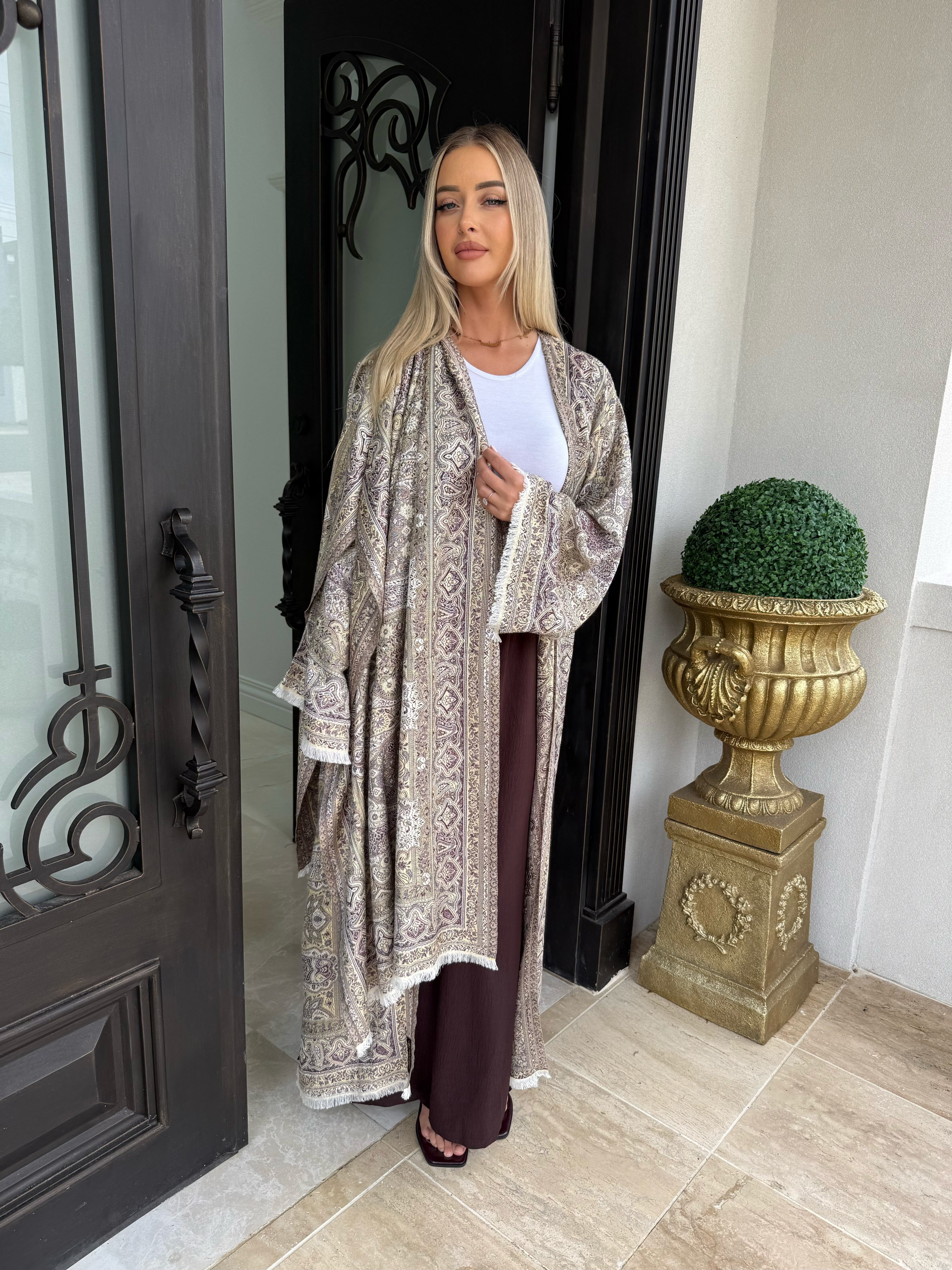 Coffee pashmina set