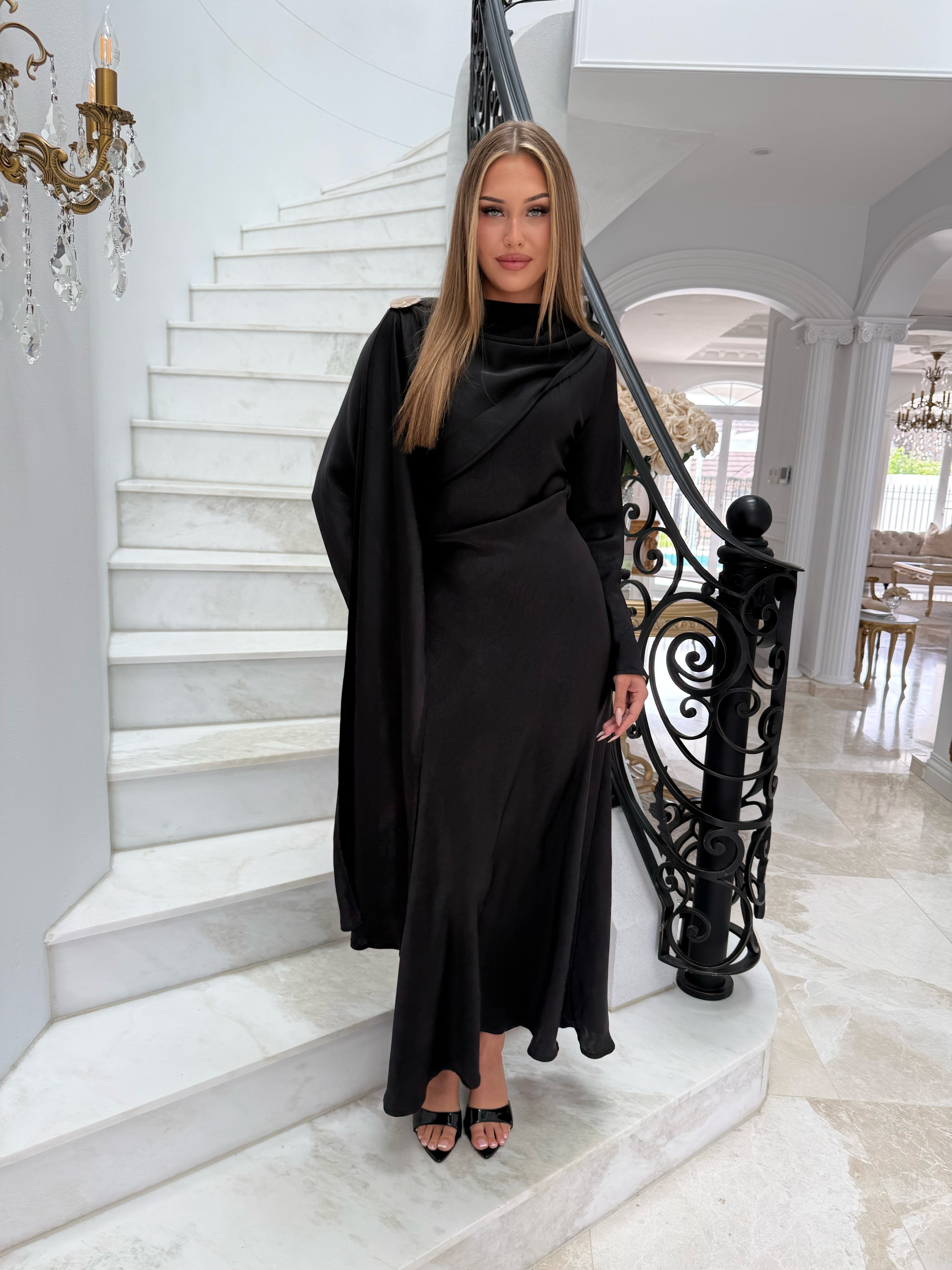 Layali Satin Throw Dress