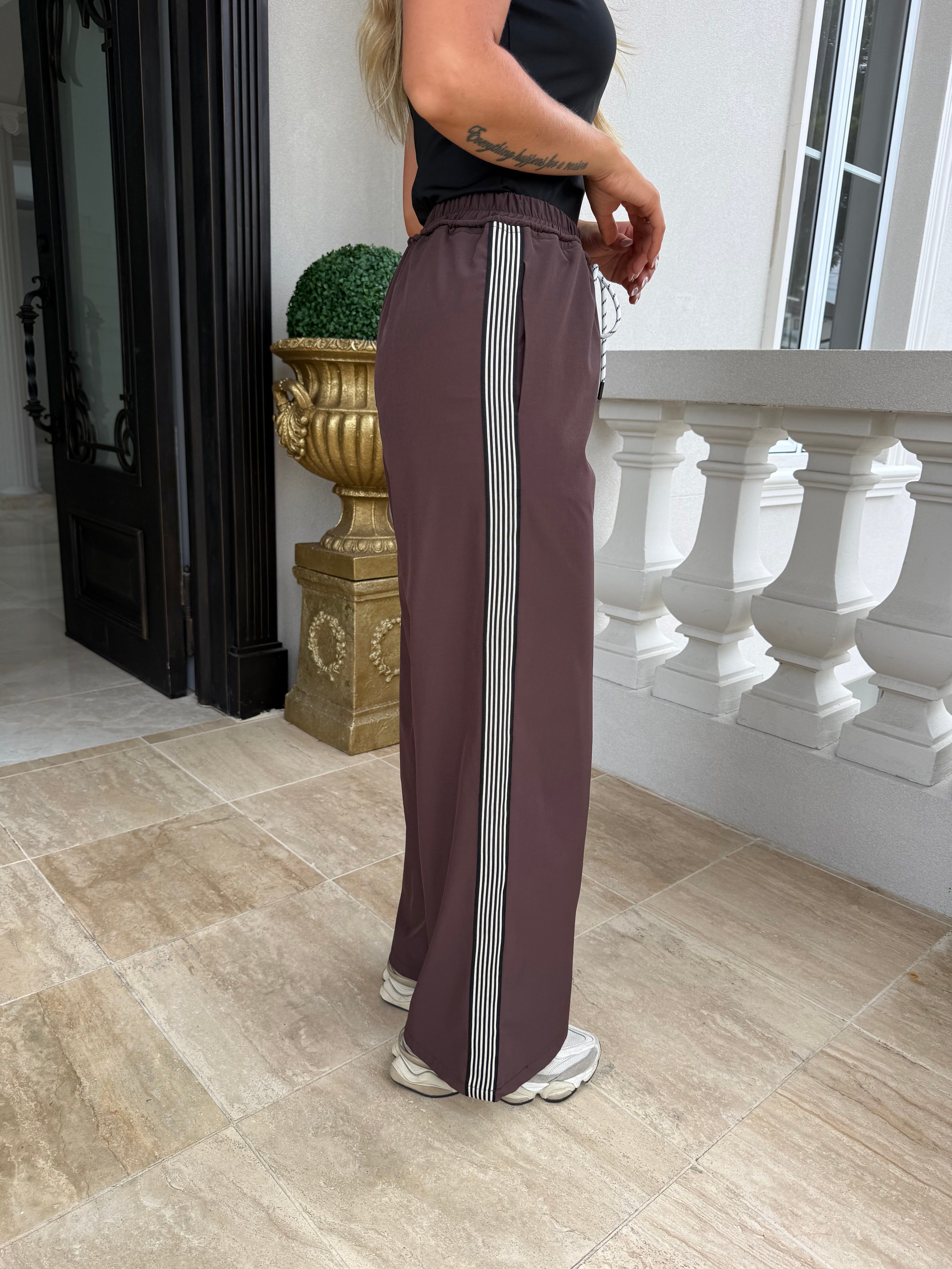 Stripe Draw String Pants