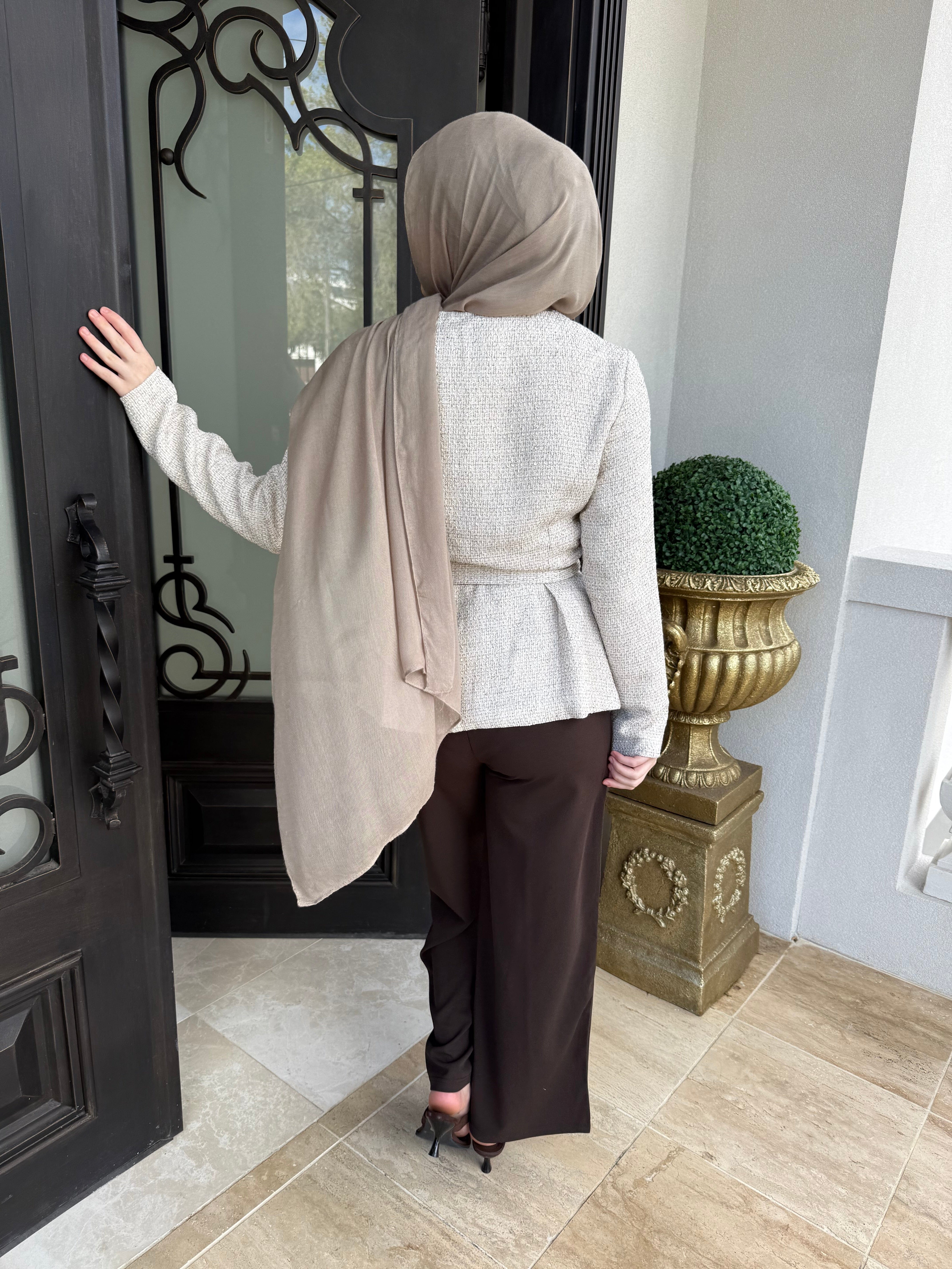 Tweed Belt Jacket