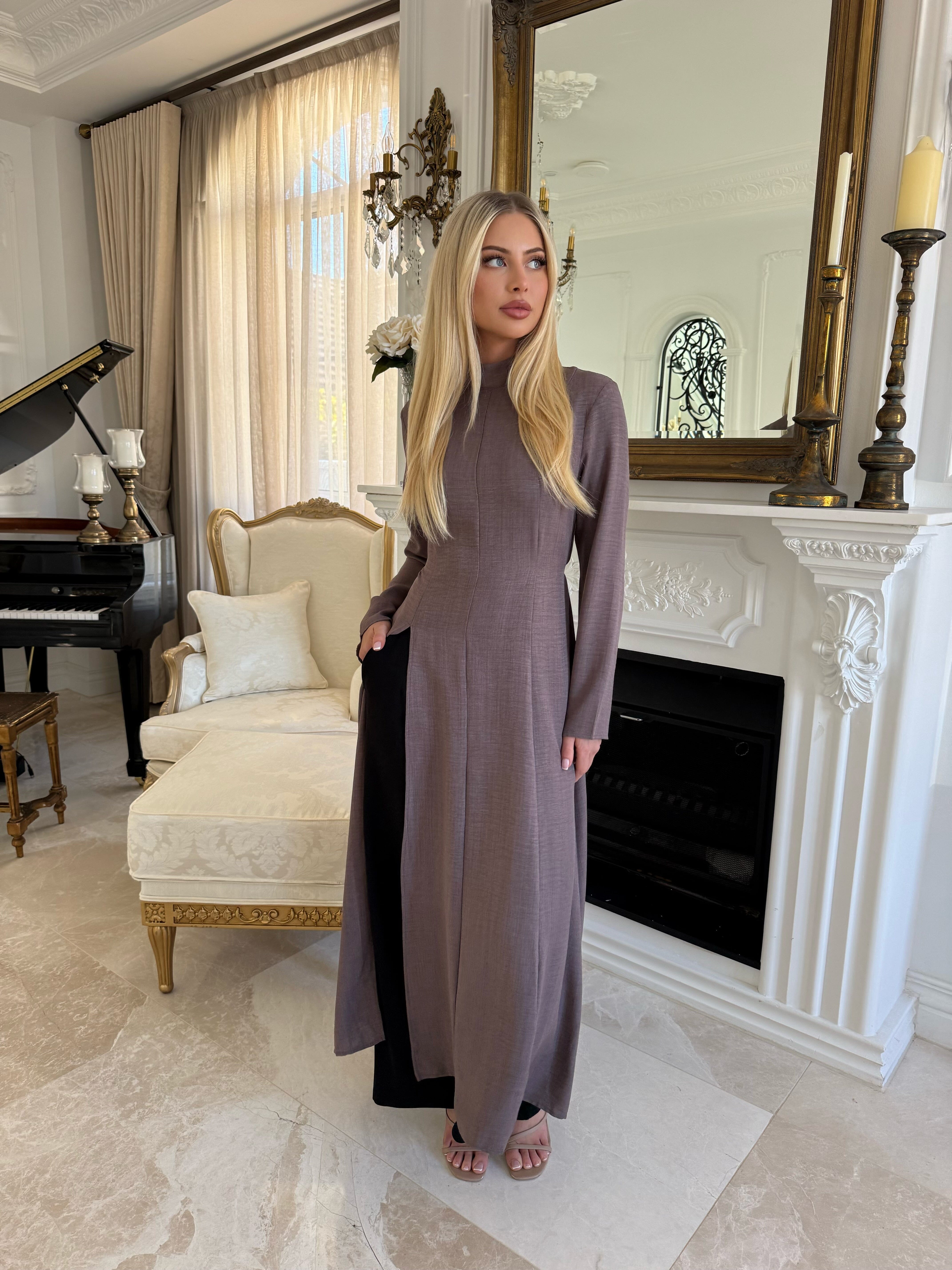 High Neck Split Tunic