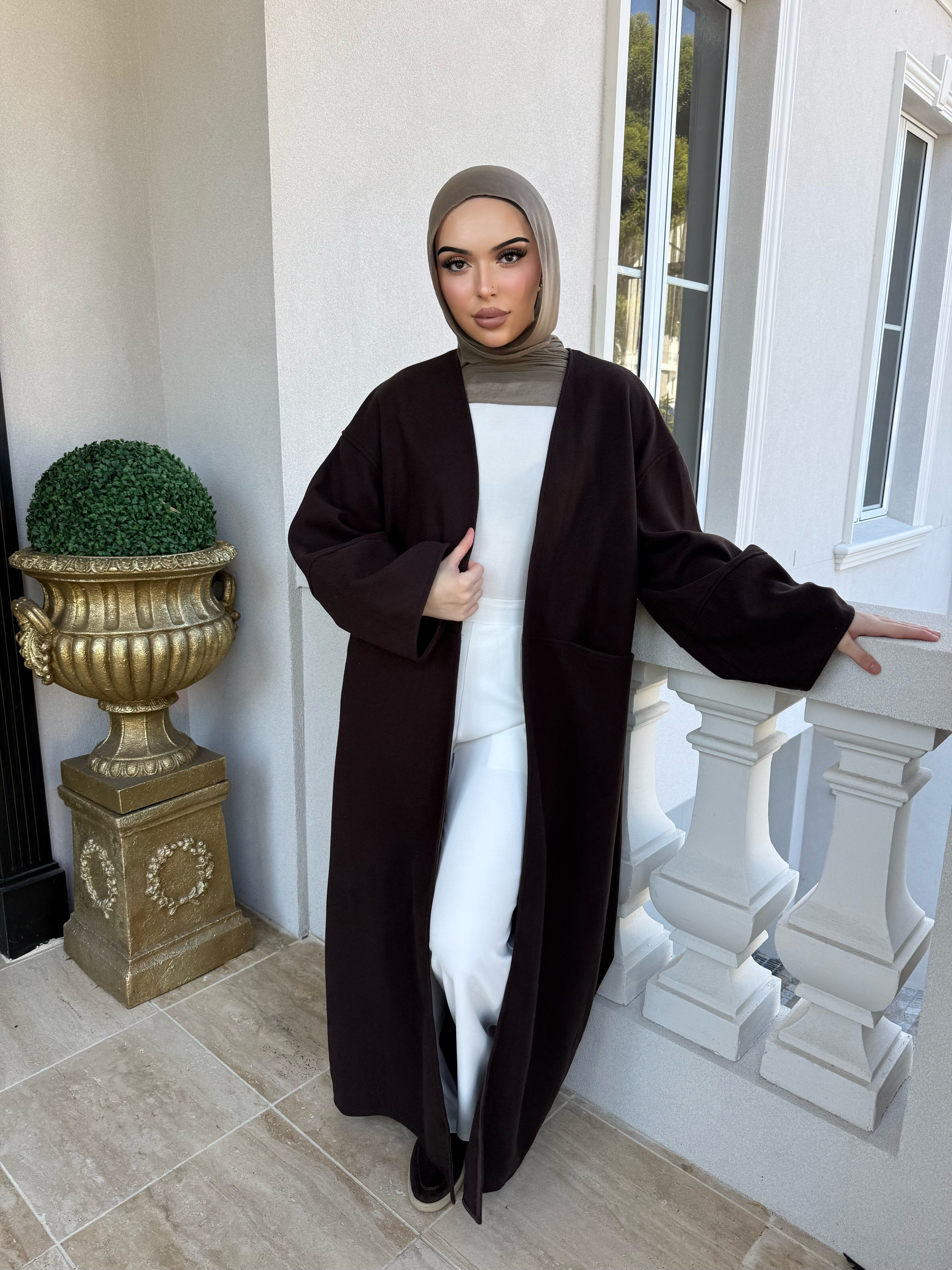 Mom Pocket Open Abaya