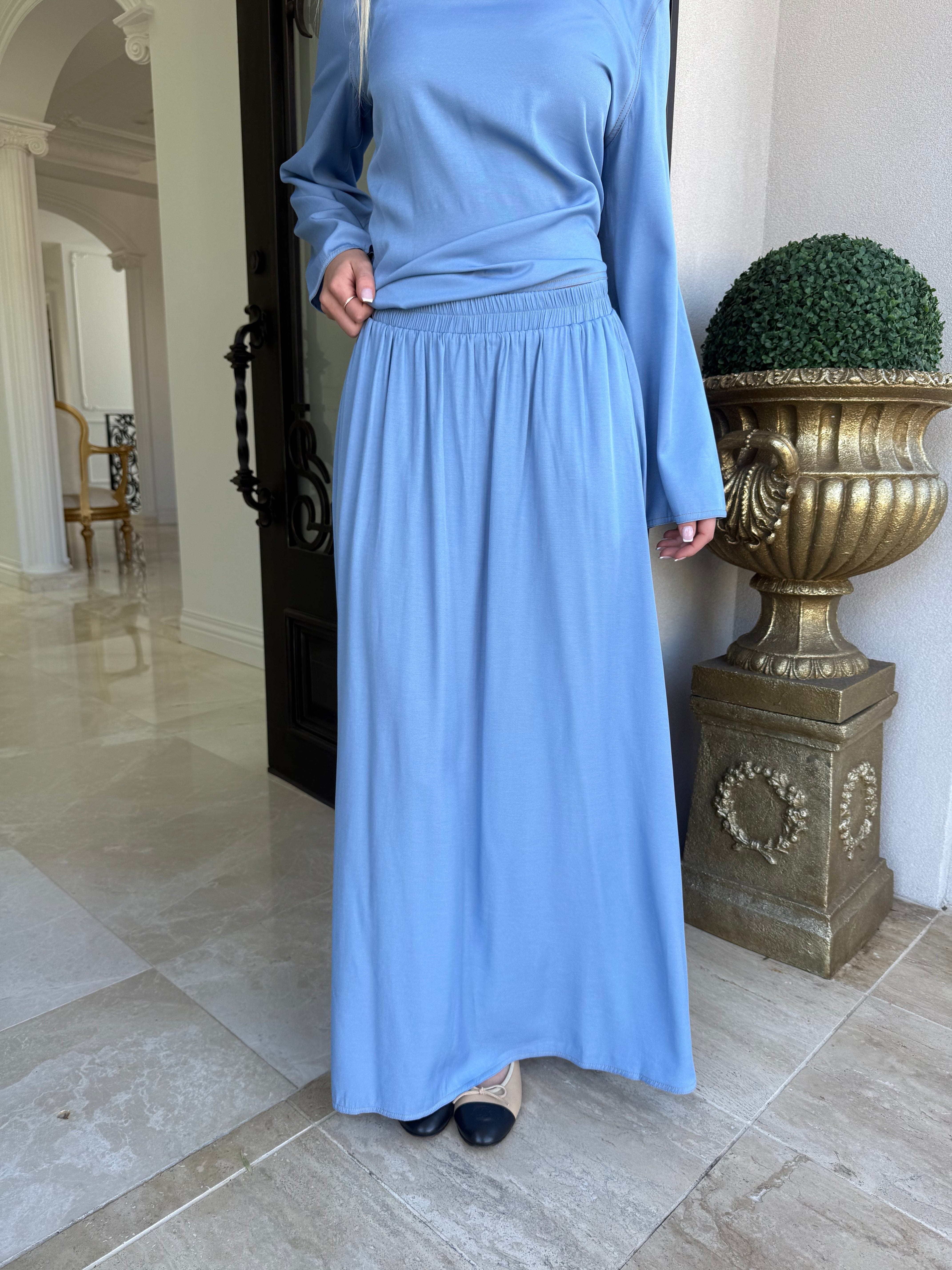 Chambray Skirt Set