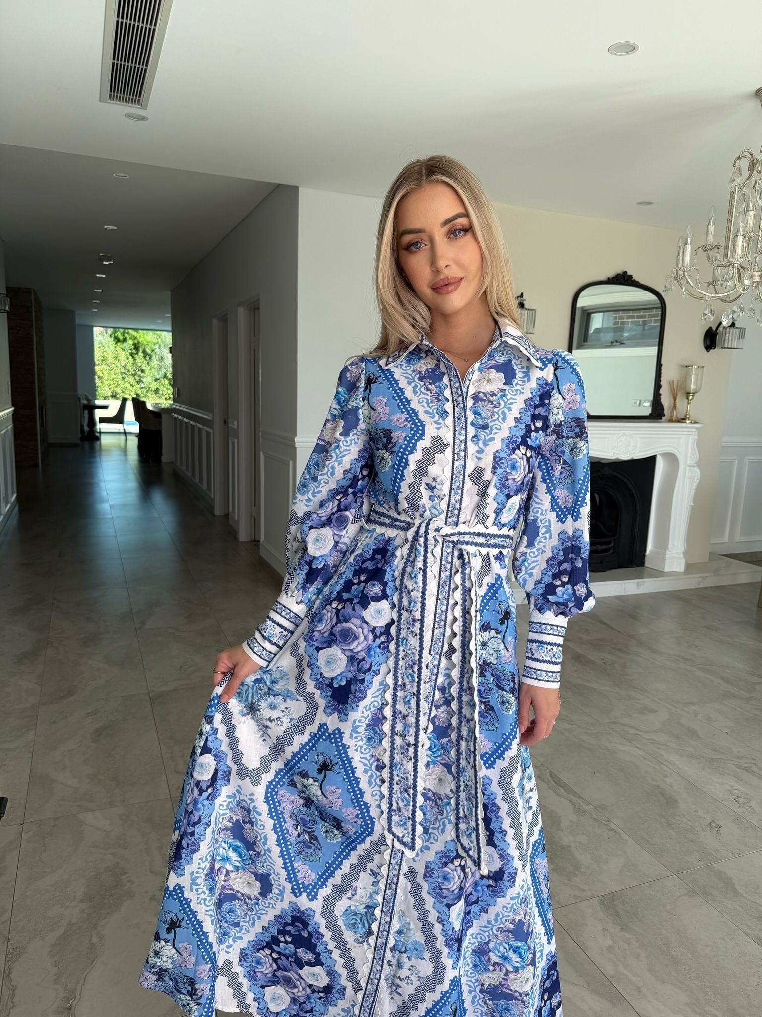 Blue Floral Maxi
