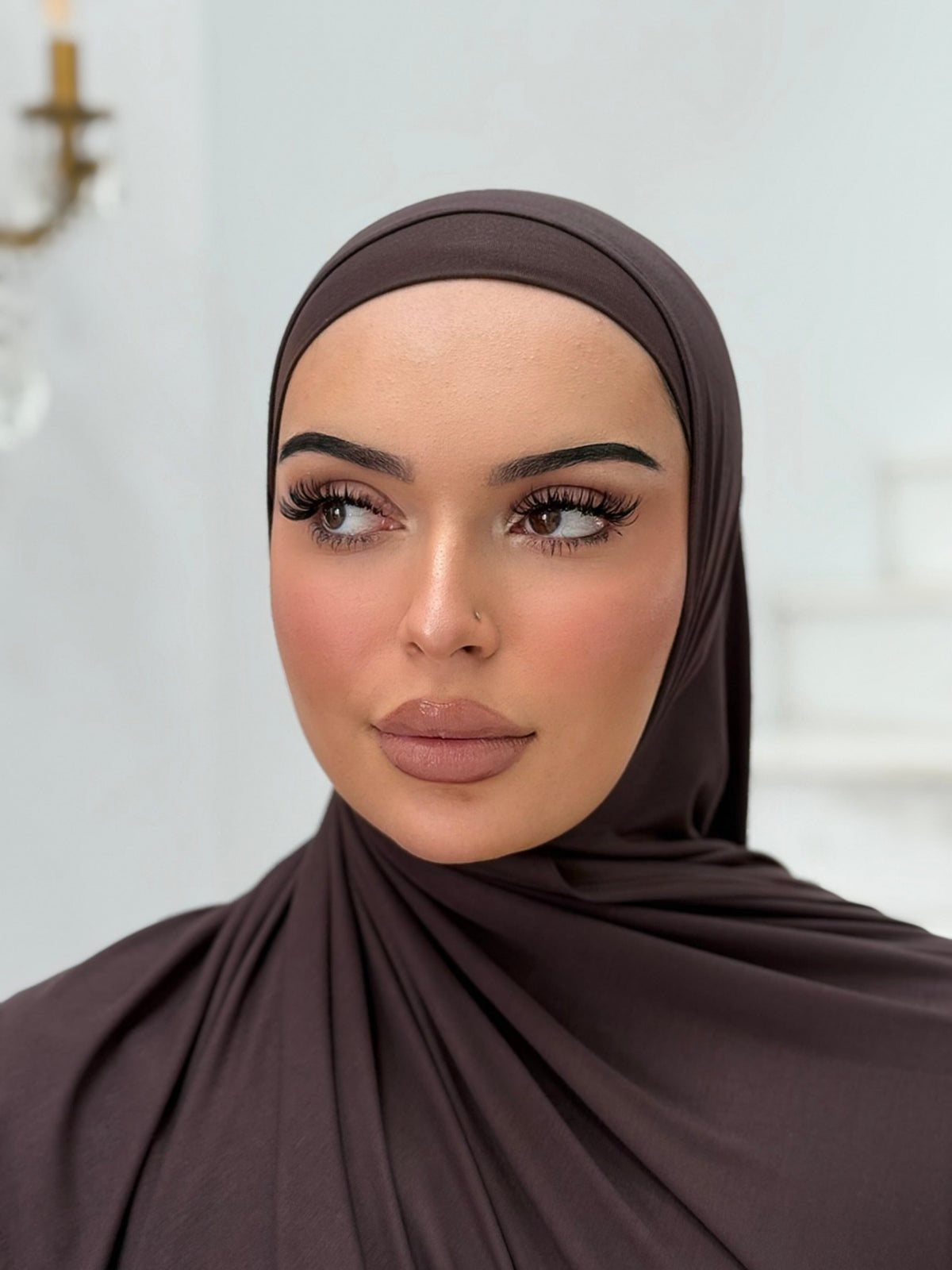 Coffee Instant Jersey Shawl