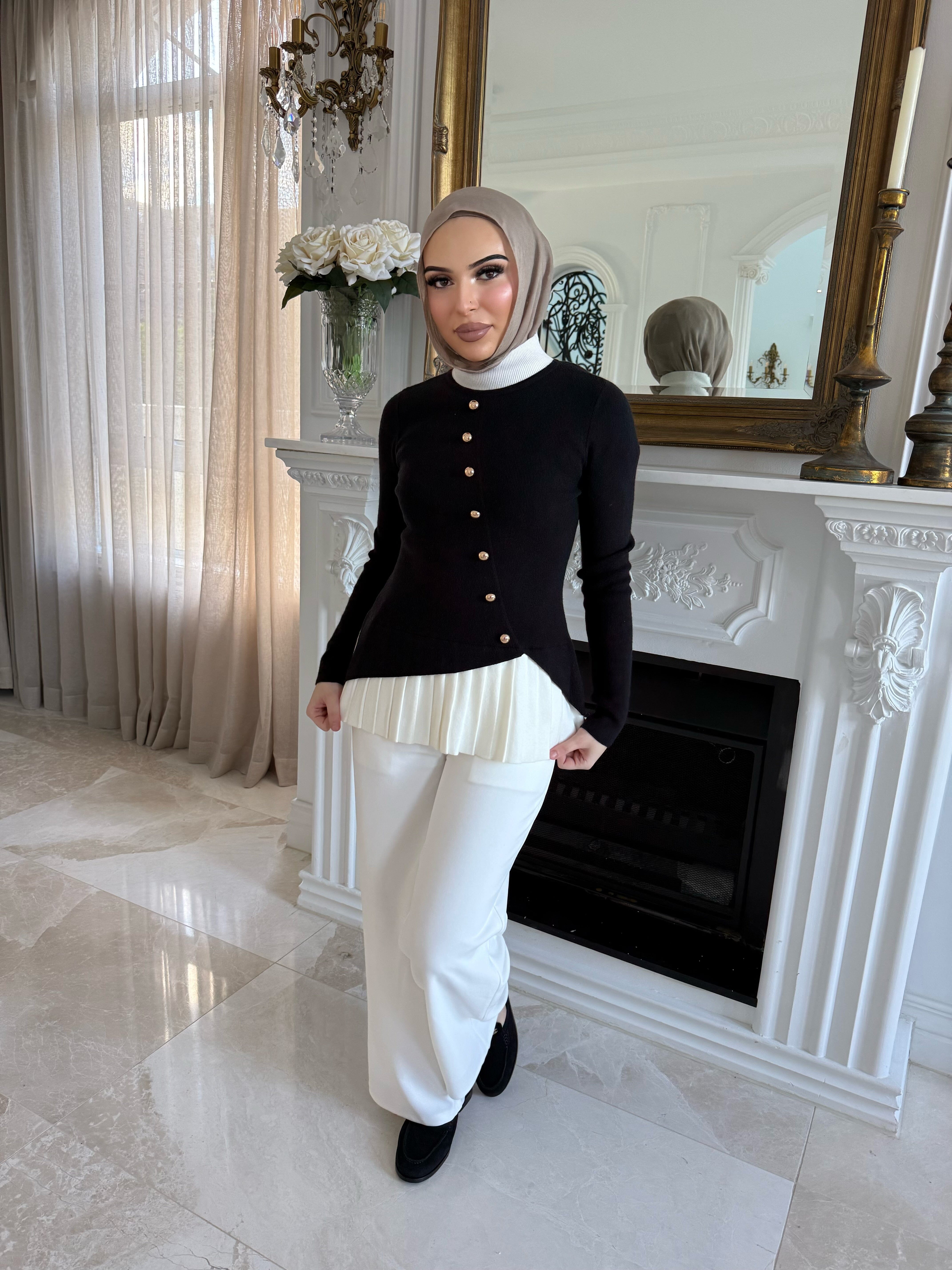 Knit Pleated Jumper