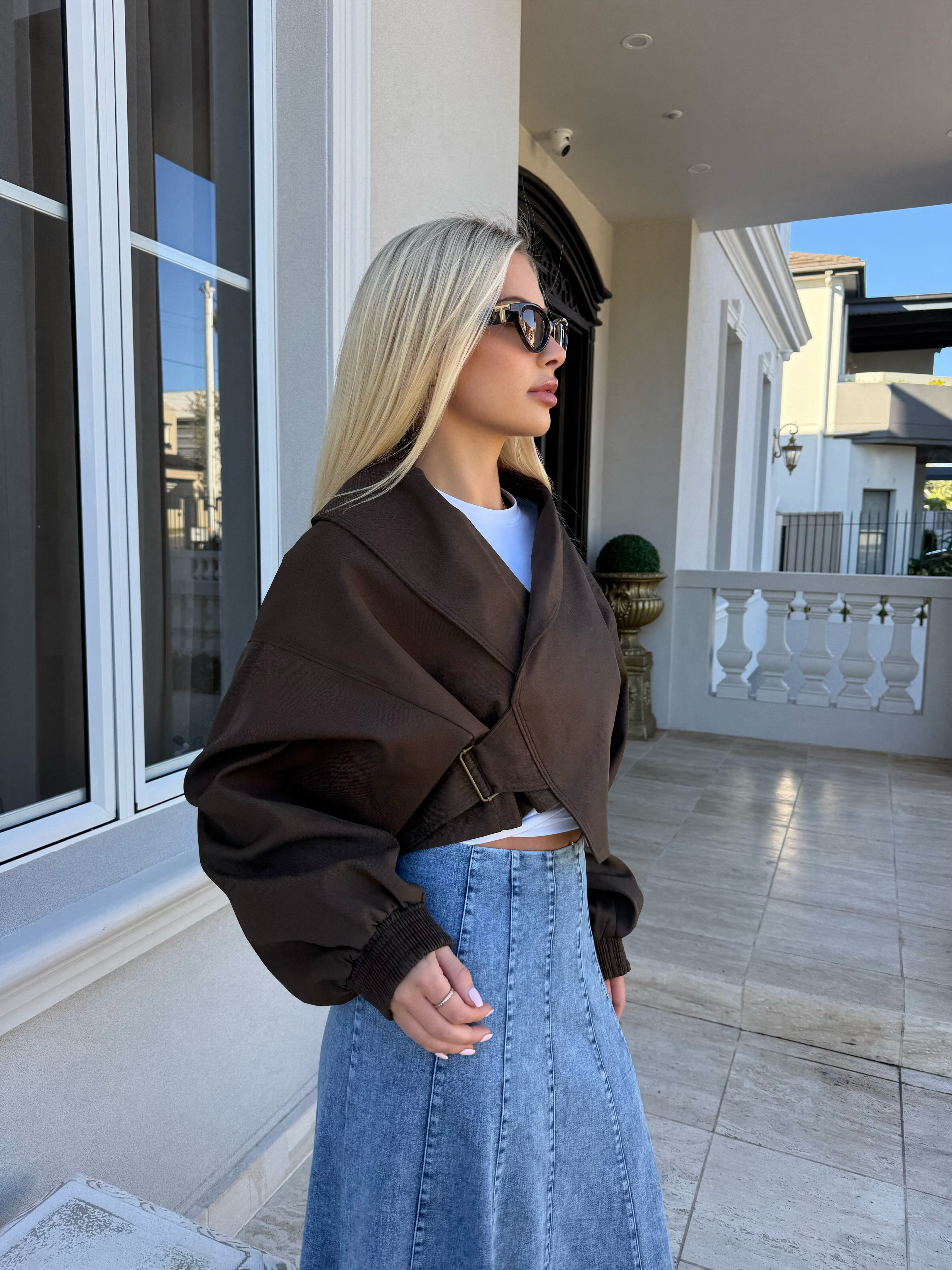 Brown Short Trench