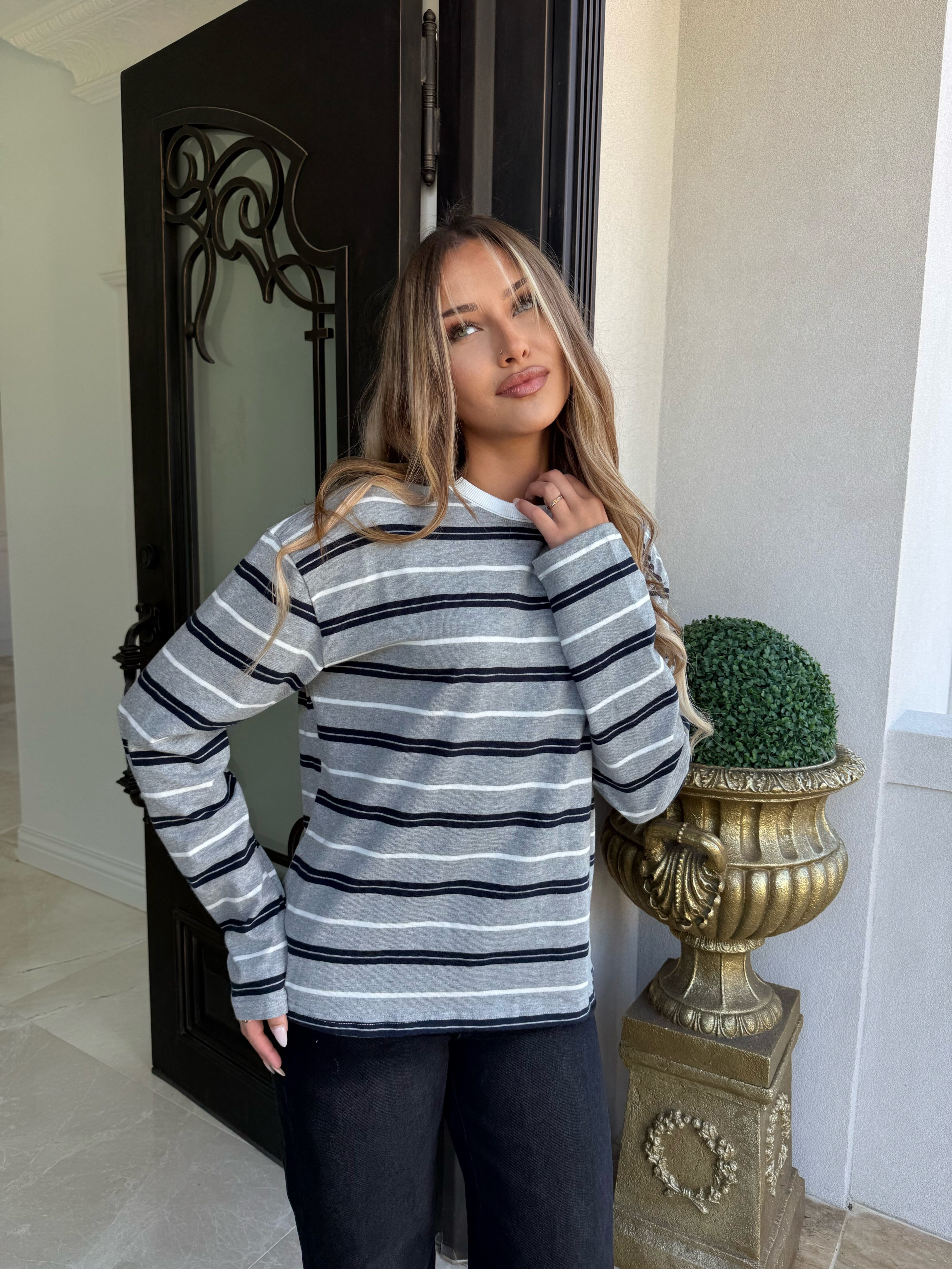 Grey Boyfriend Tee
