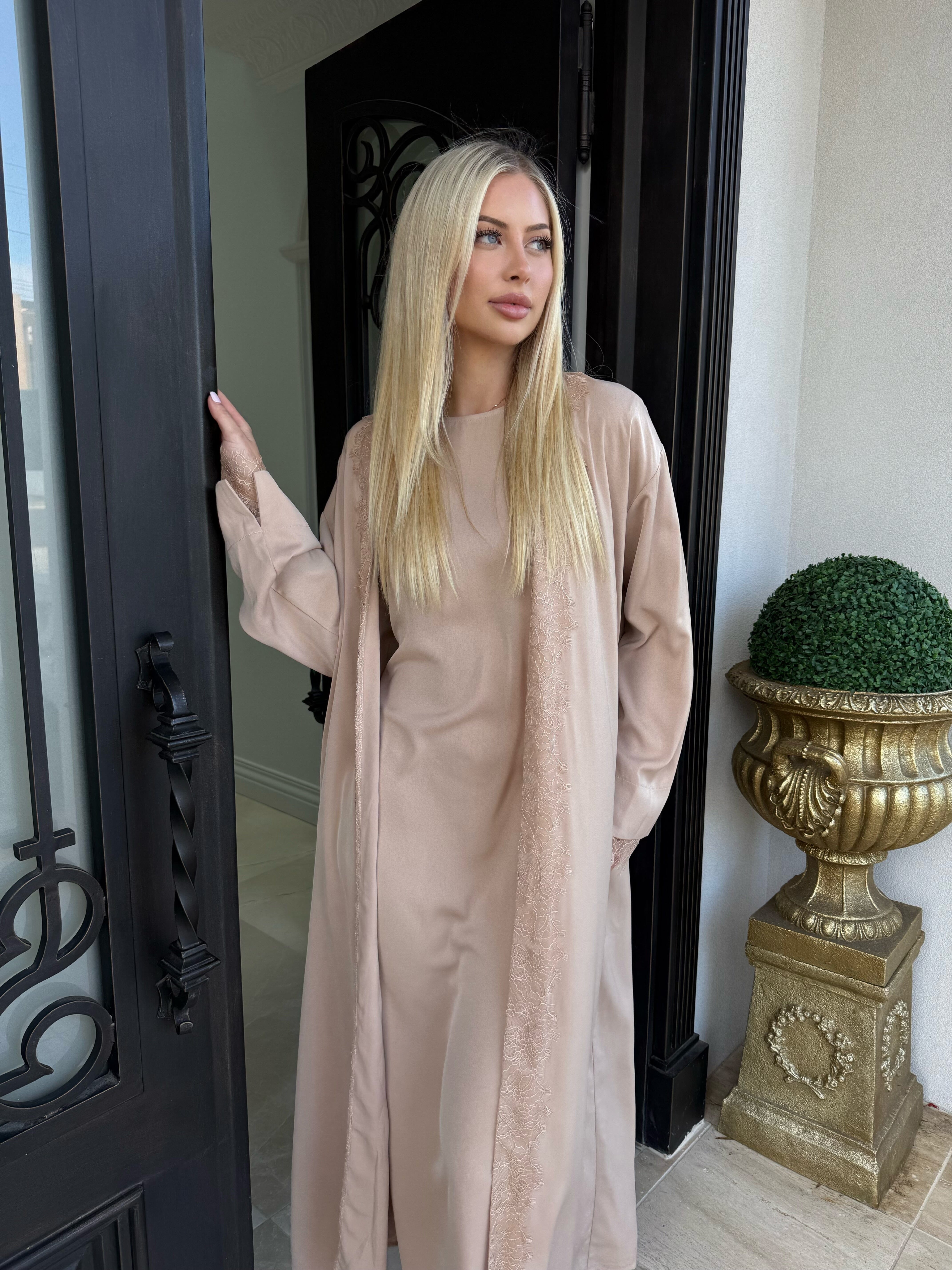 Lace Abaya Set