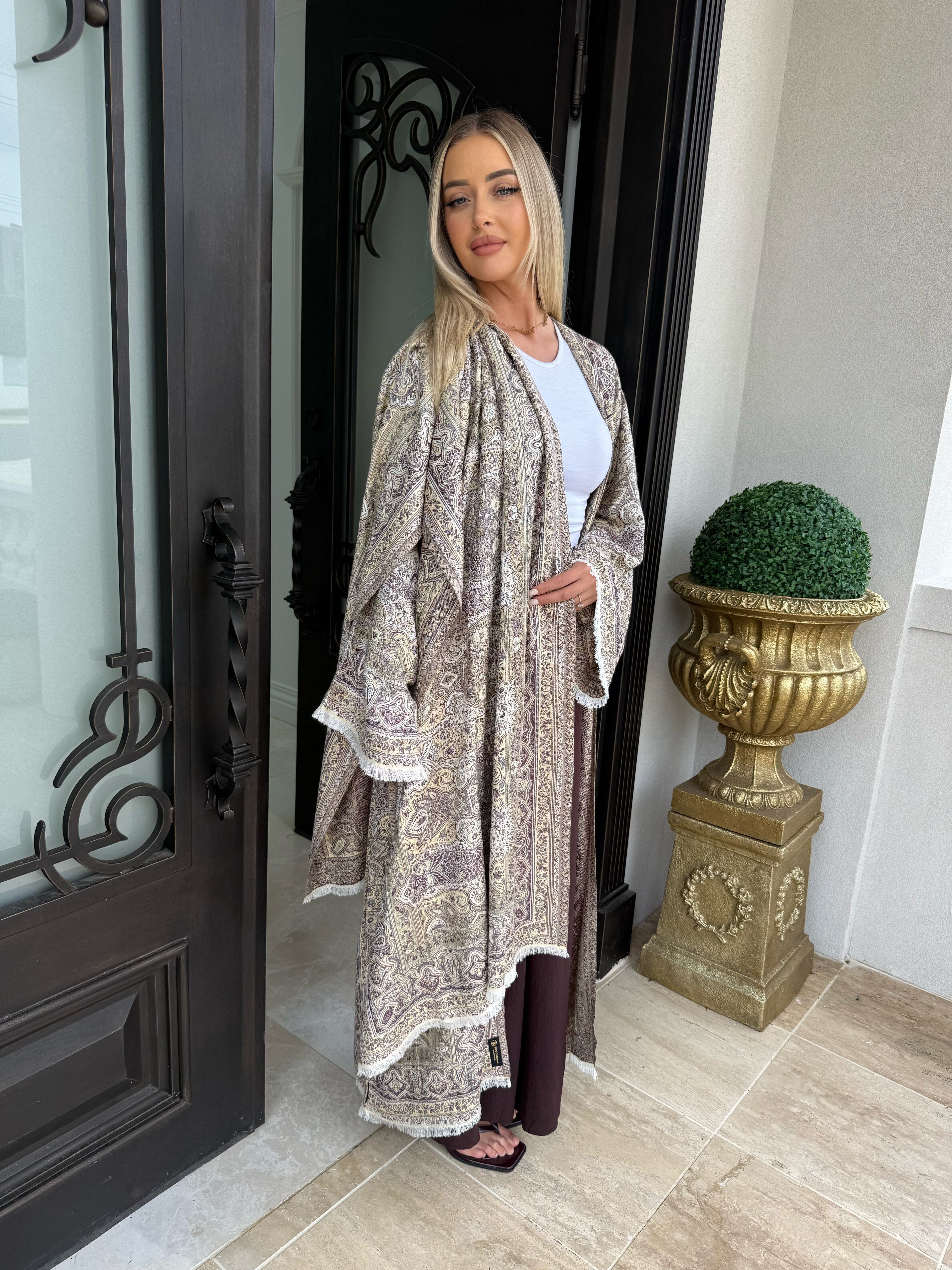 Coffee pashmina set