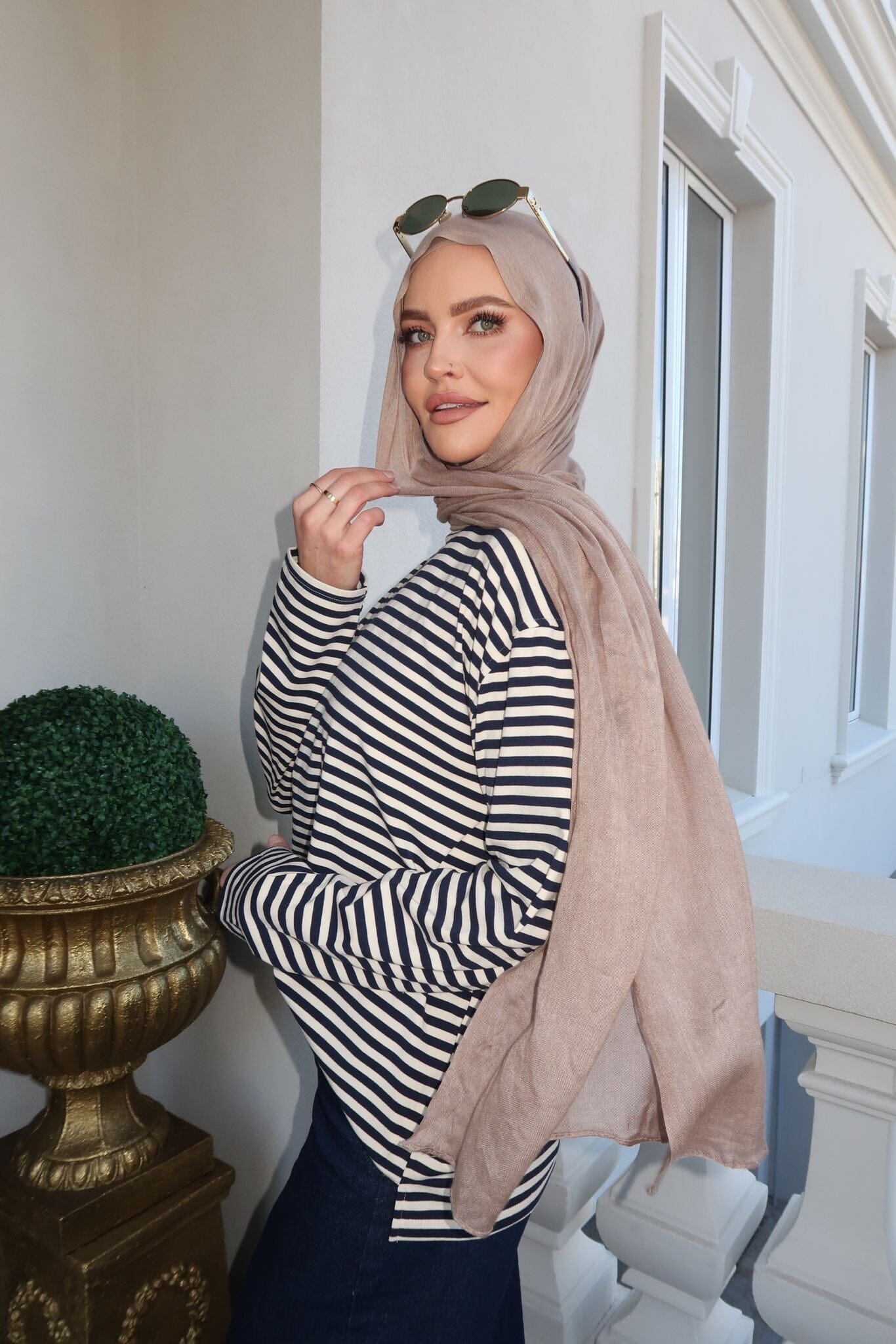 Navy Stripe Top