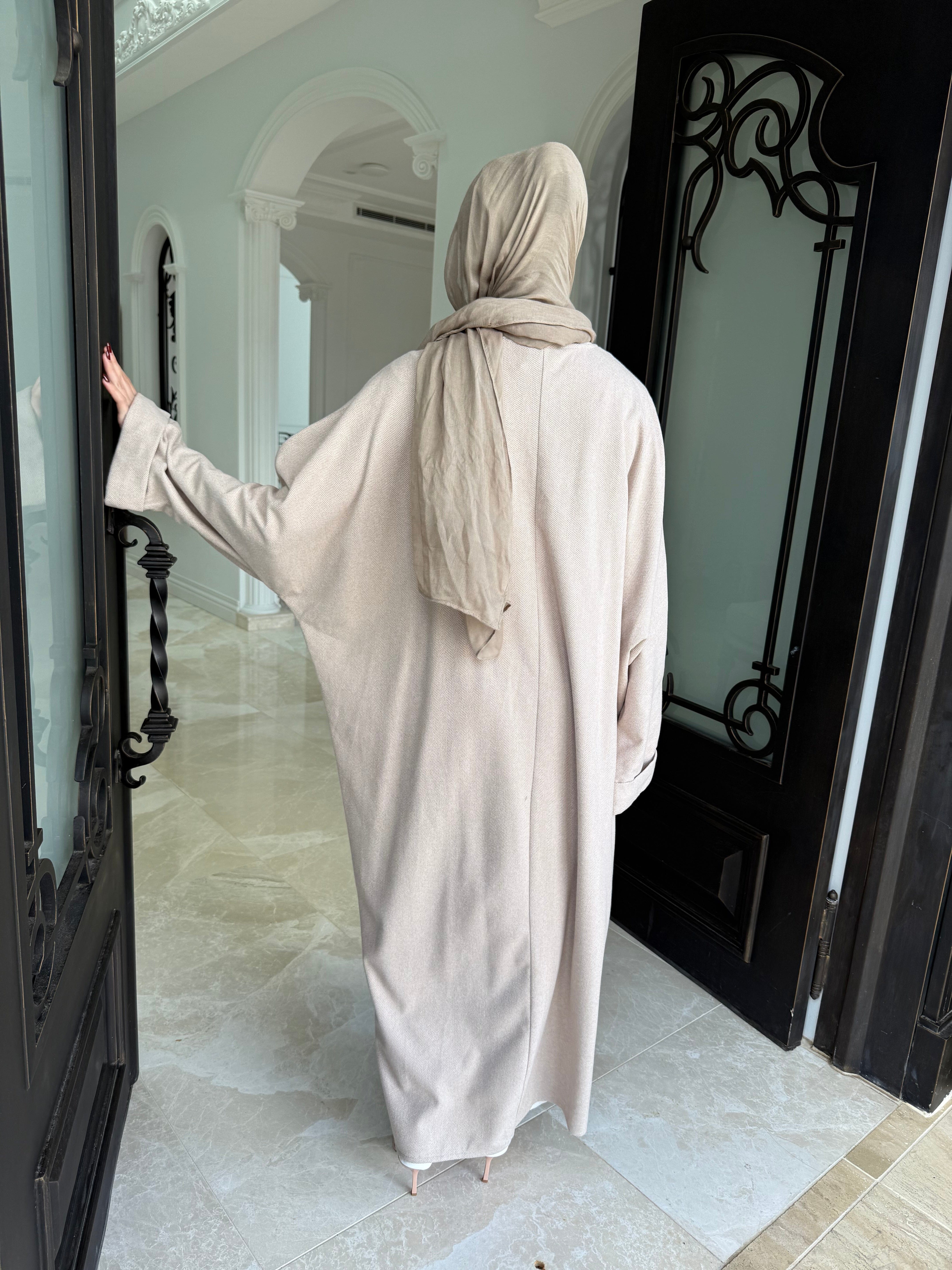Textured Winter Open Abaya