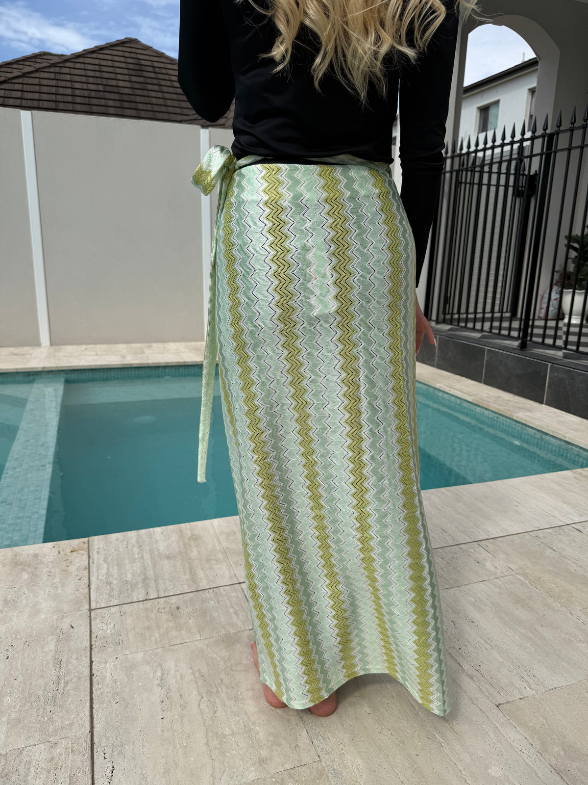 Crochet Lime Wrap Sarong