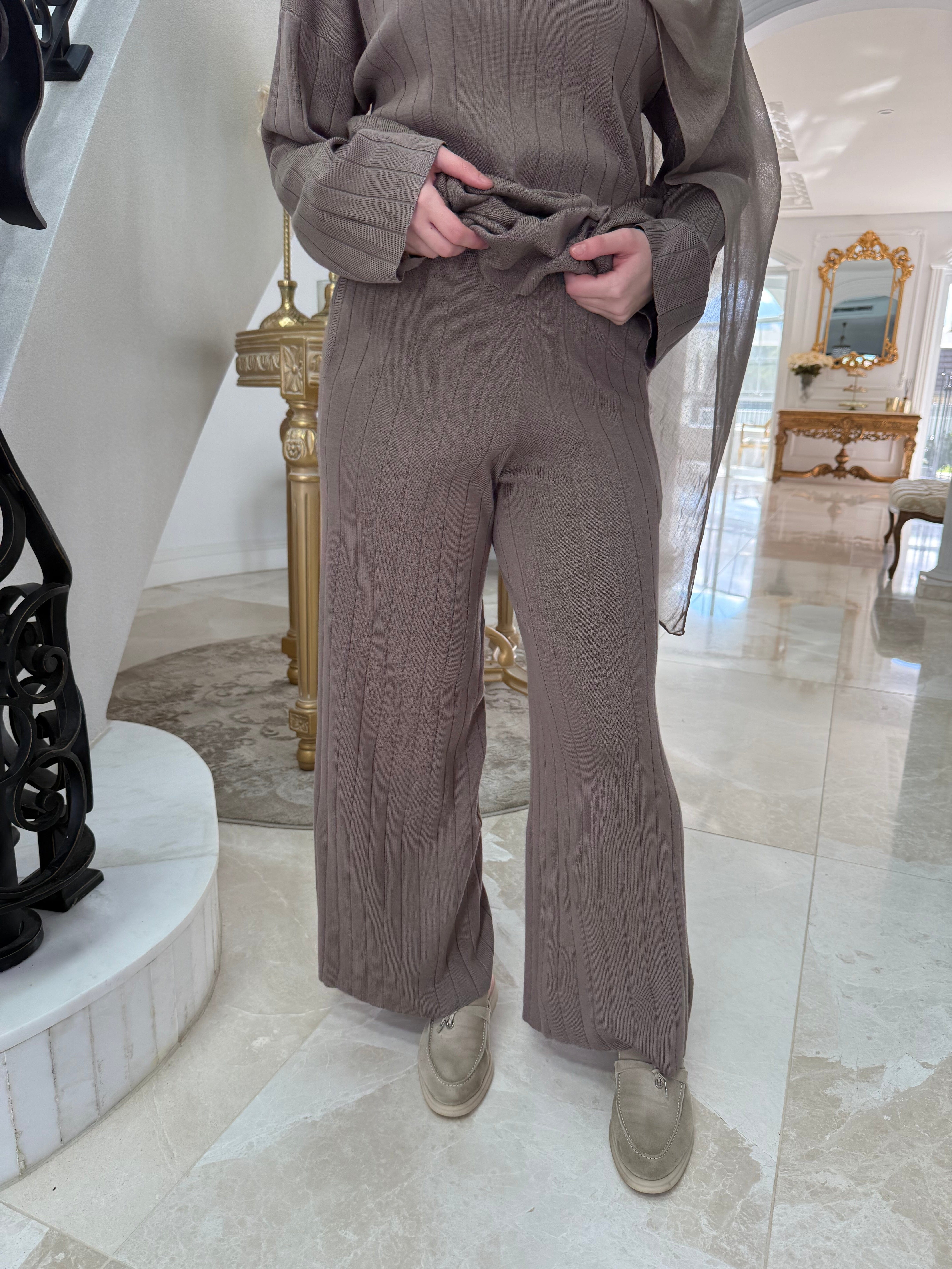 Thick Ribbed Knit Set