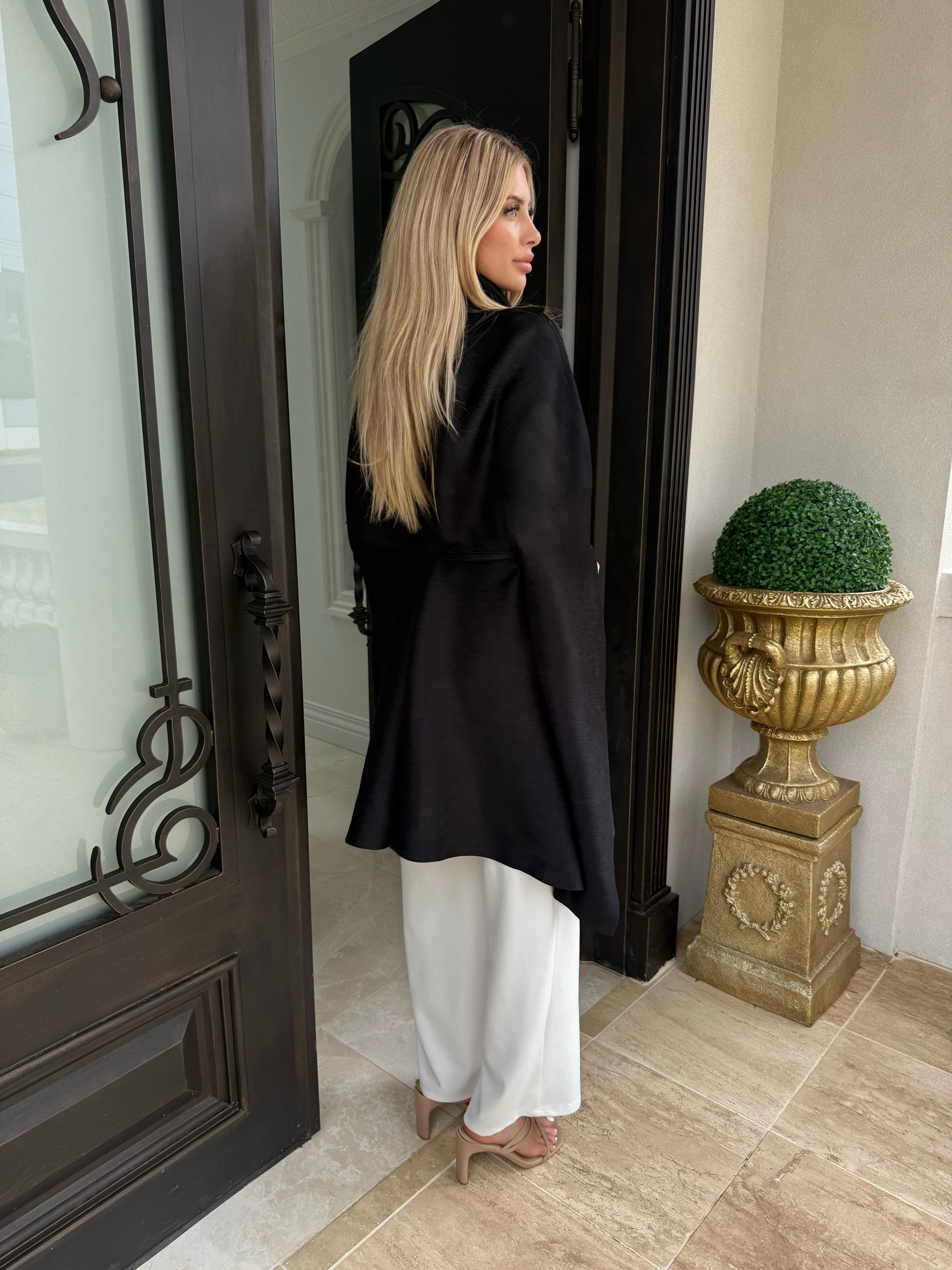 Pleated Waterfall Cape