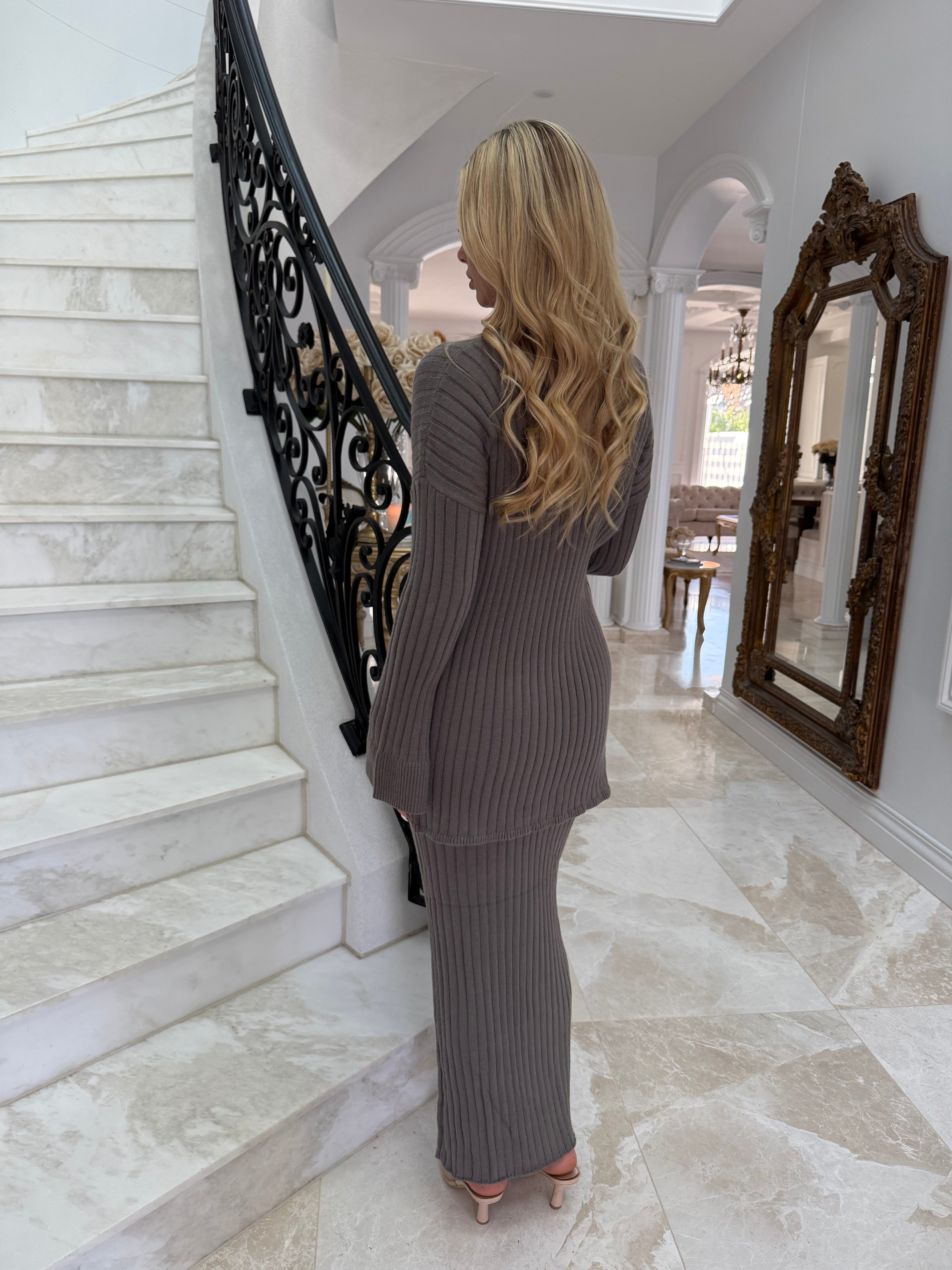 Ribbed Skirt Set