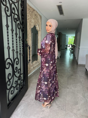 Purple Floral Cape