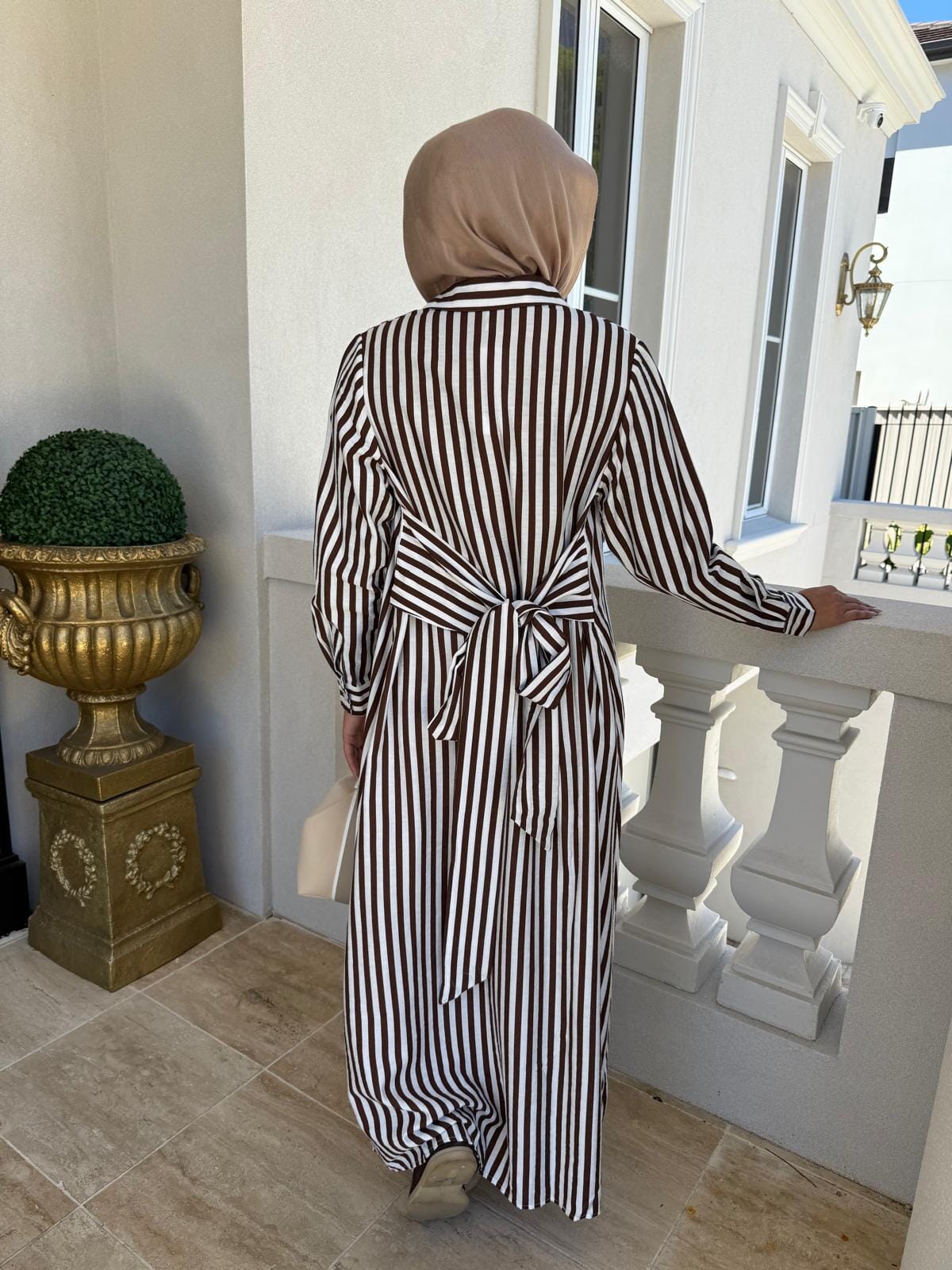 Stripe Brown Shirt/Dress