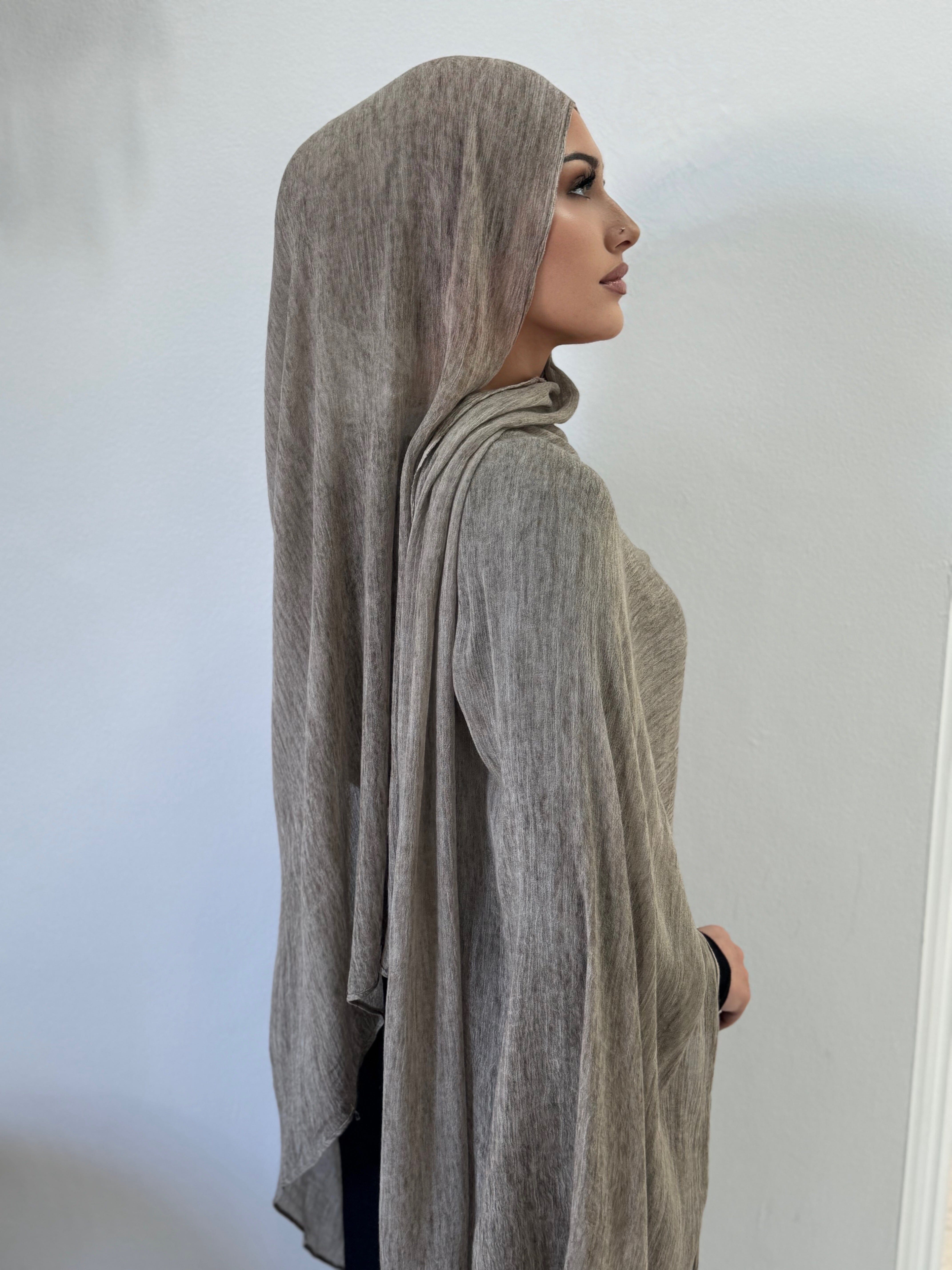 Bone Pleated Shawl