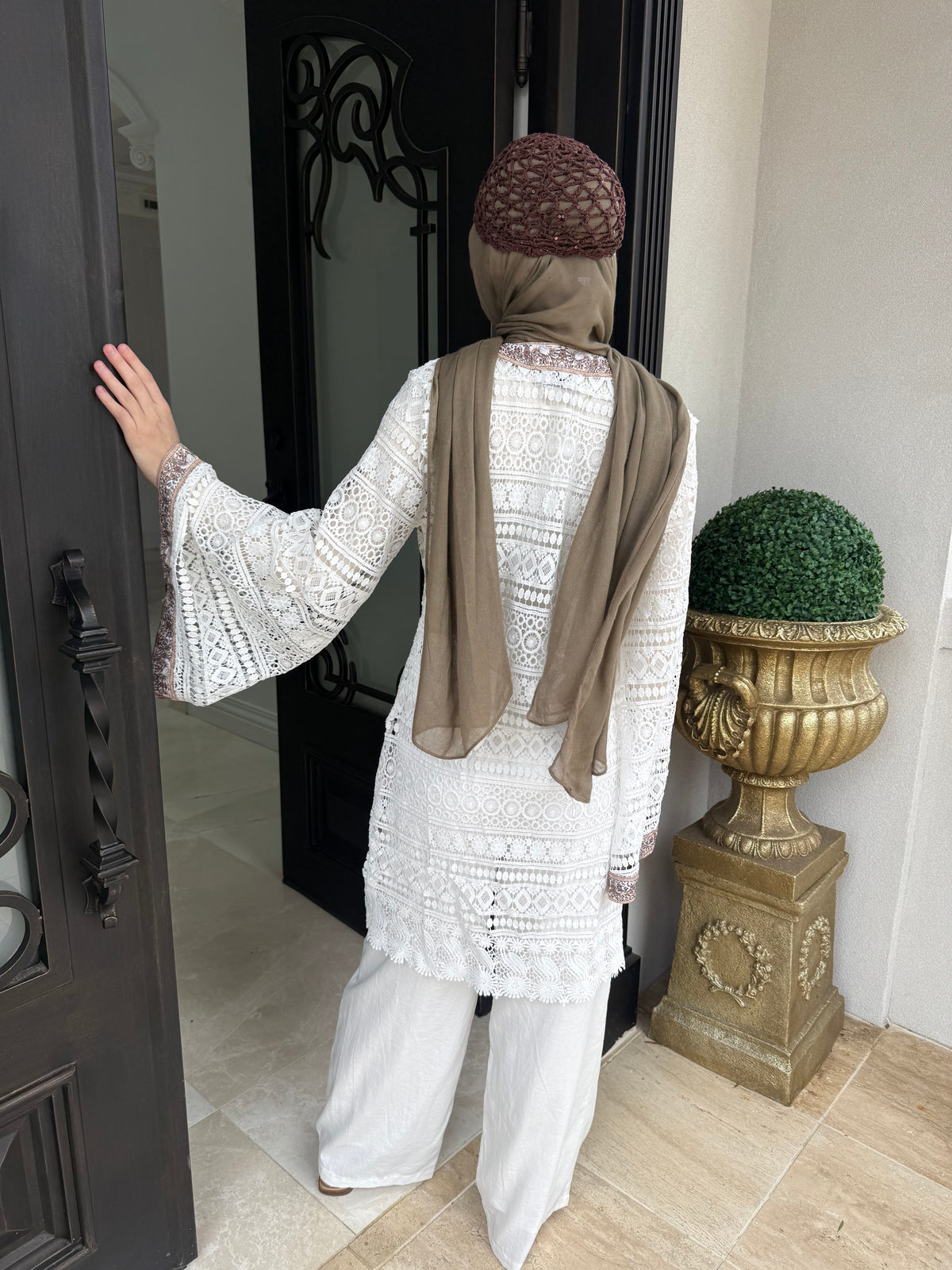Embellished Crochet Tunic