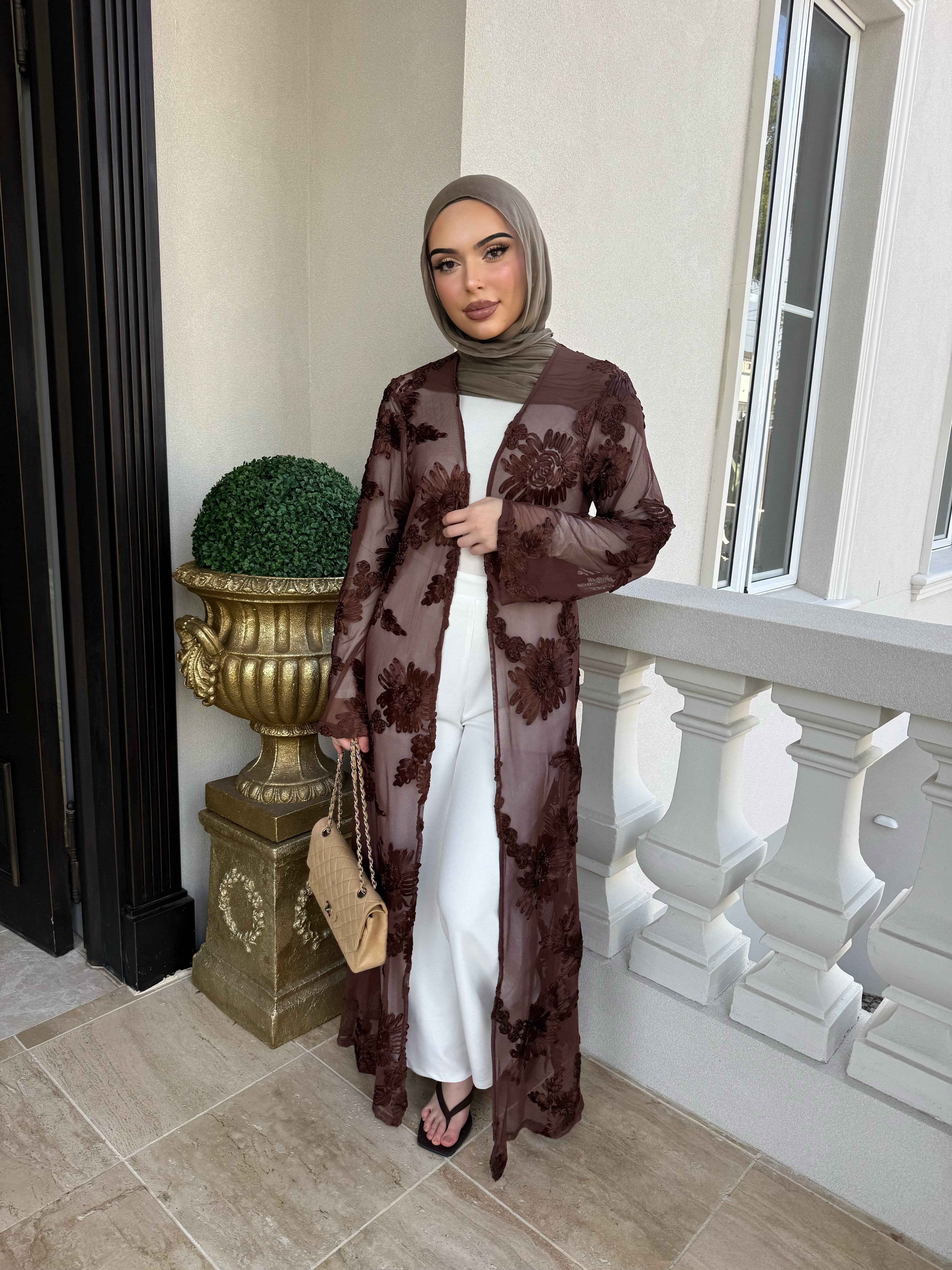 Flower Embroidery Cape