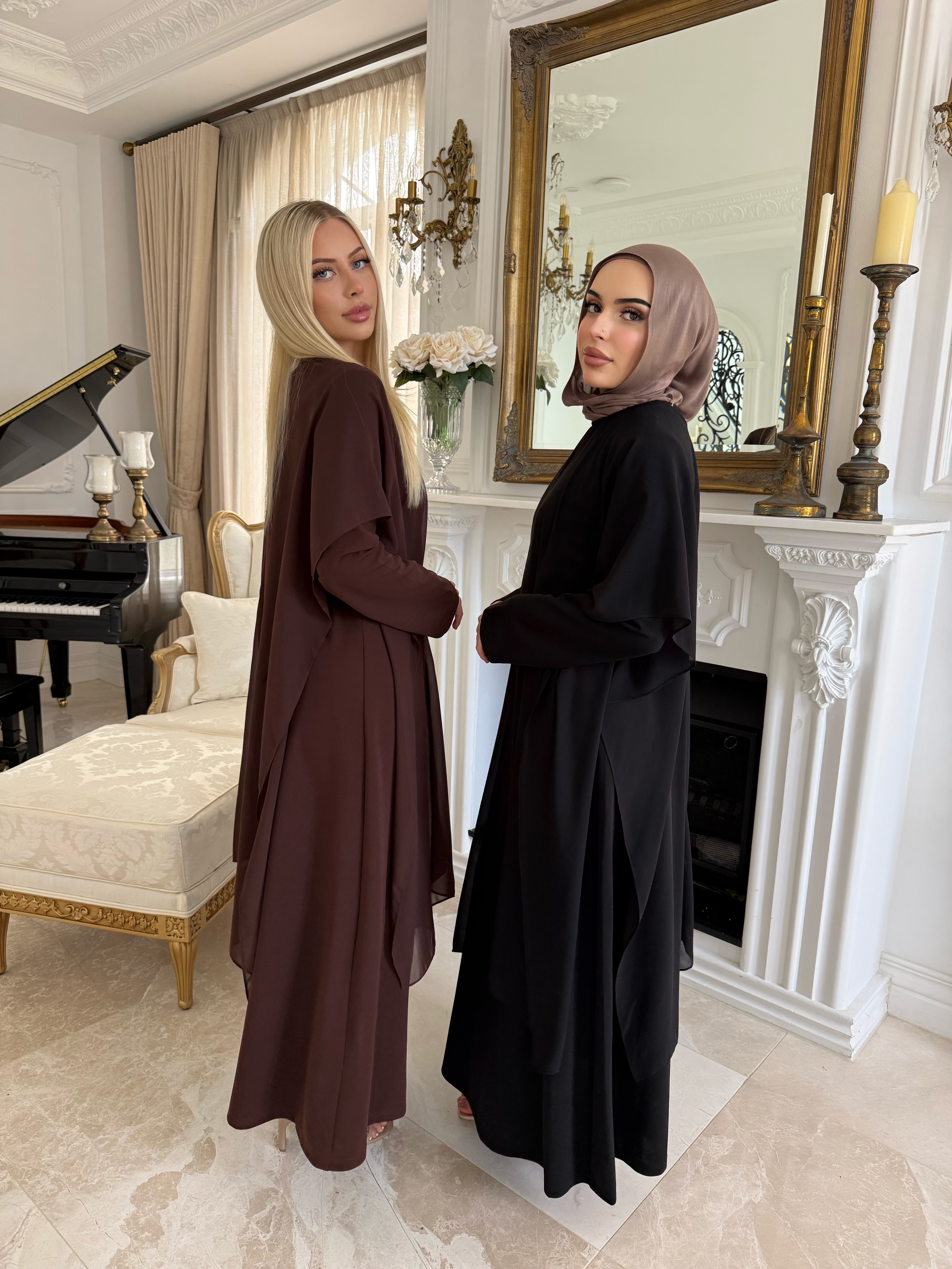 Chiffon Cape Abaya Set